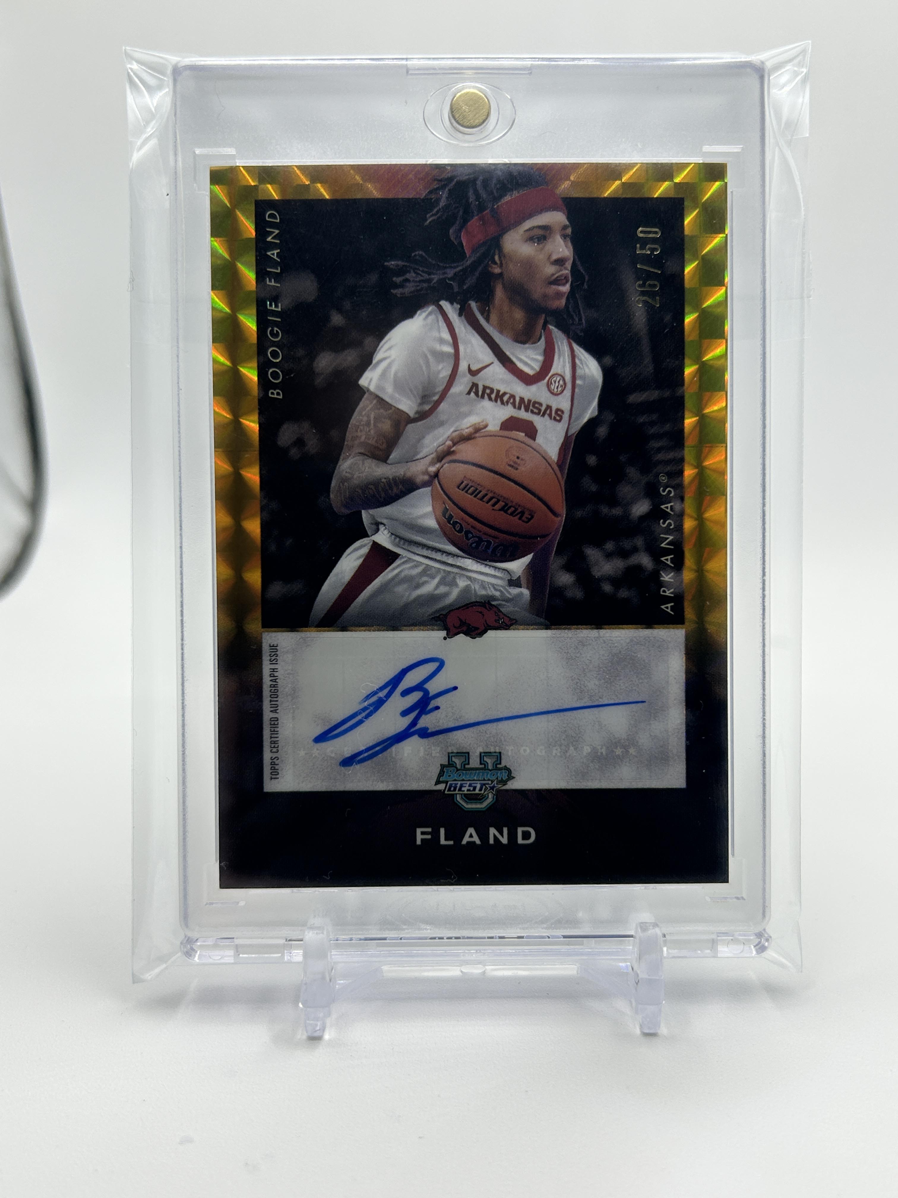 2024-25 Bowman University Best Boogie Fland Iso Signatures Gold Refractor /50