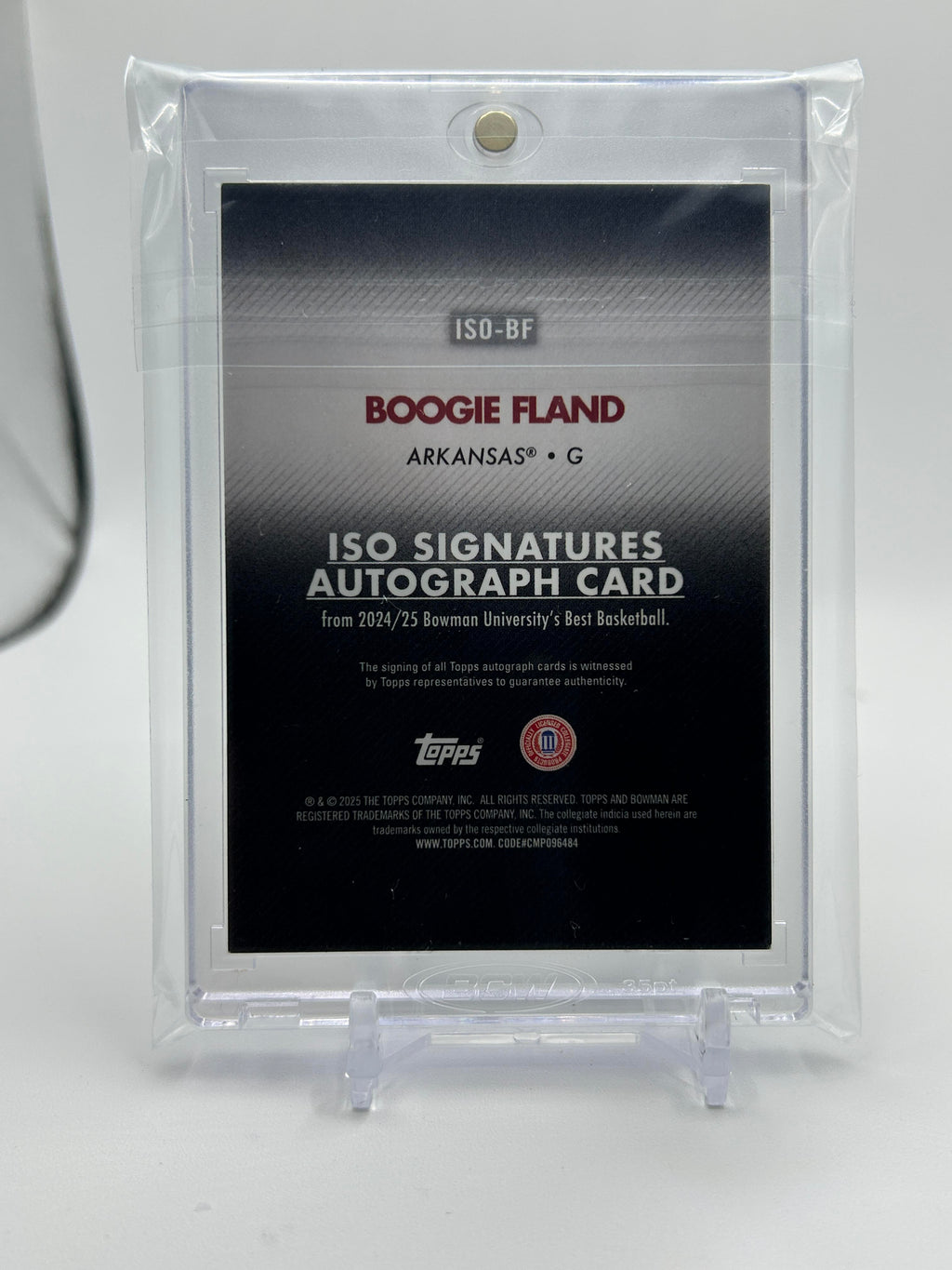 2024-25 Bowman University Best Boogie Fland Iso Signatures Gold Refractor /50