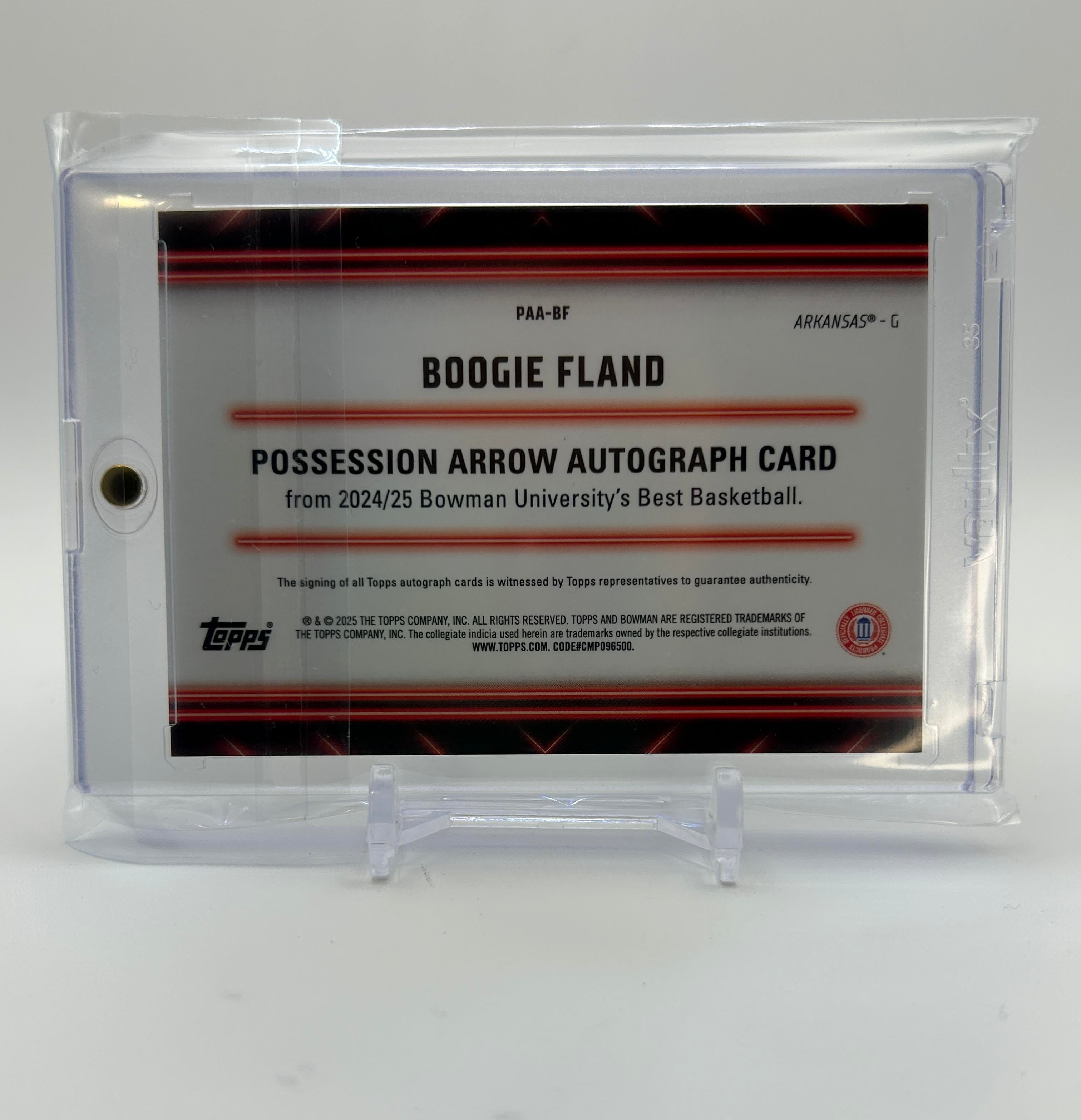 2024-25 Bowman University Best Boogie Fland Possesion Arrow Green Auto /99