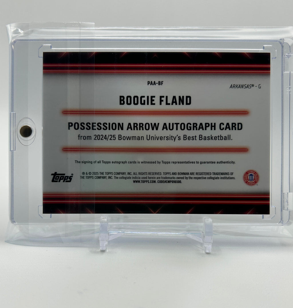 2024-25 Bowman University Best Boogie Fland Possesion Arrow Yellow Auto /75