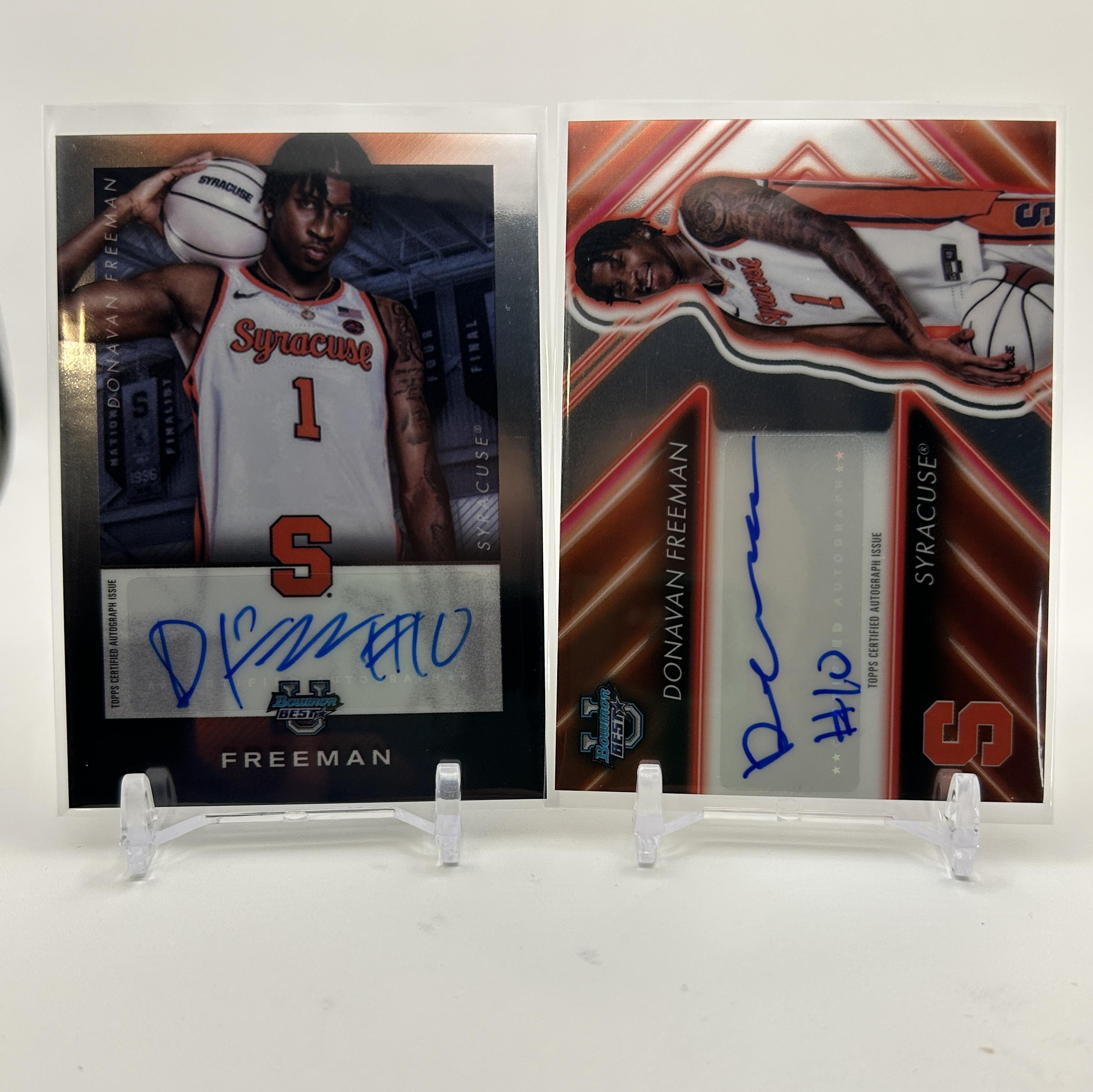 2024-25 Bowman University Best Donavan Freeman Possession Arrow + Iso Auto Set