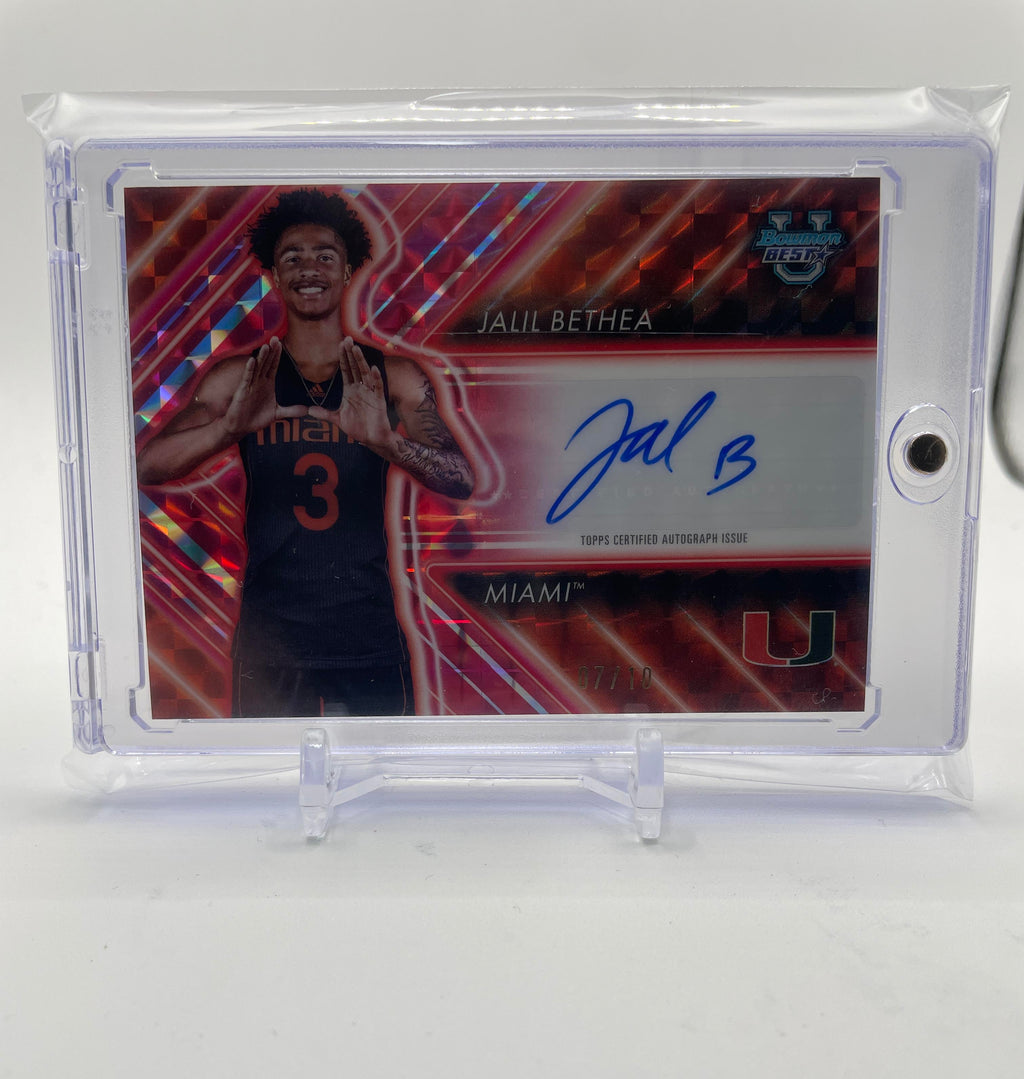2024-25 Bowman University Best Jalil Bethea Possession Black Refractor Auto /10