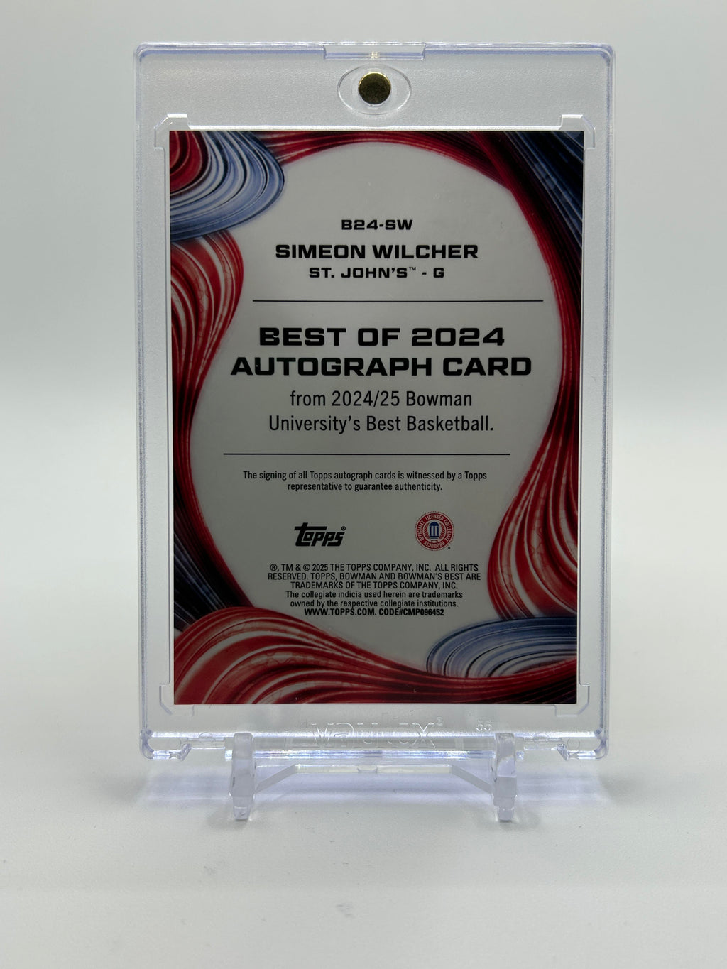 2024-25 Bowman University Best Simeon Wilcher Gold Refractor Auto /50