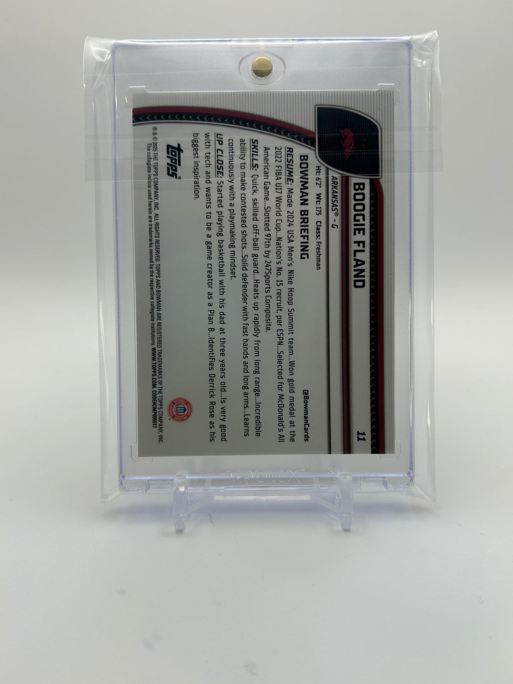 2024-25 Bowman University Chrome Boogie Fland 1st Purple Refractor /399