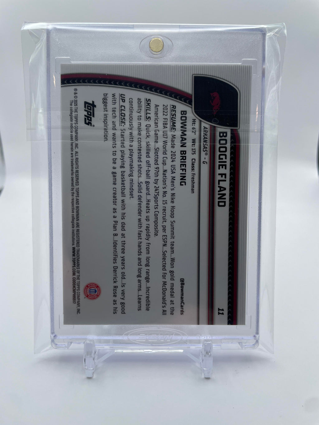 2024-25 Bowman University Chrome Boogie Fland Aqua Refractor /299