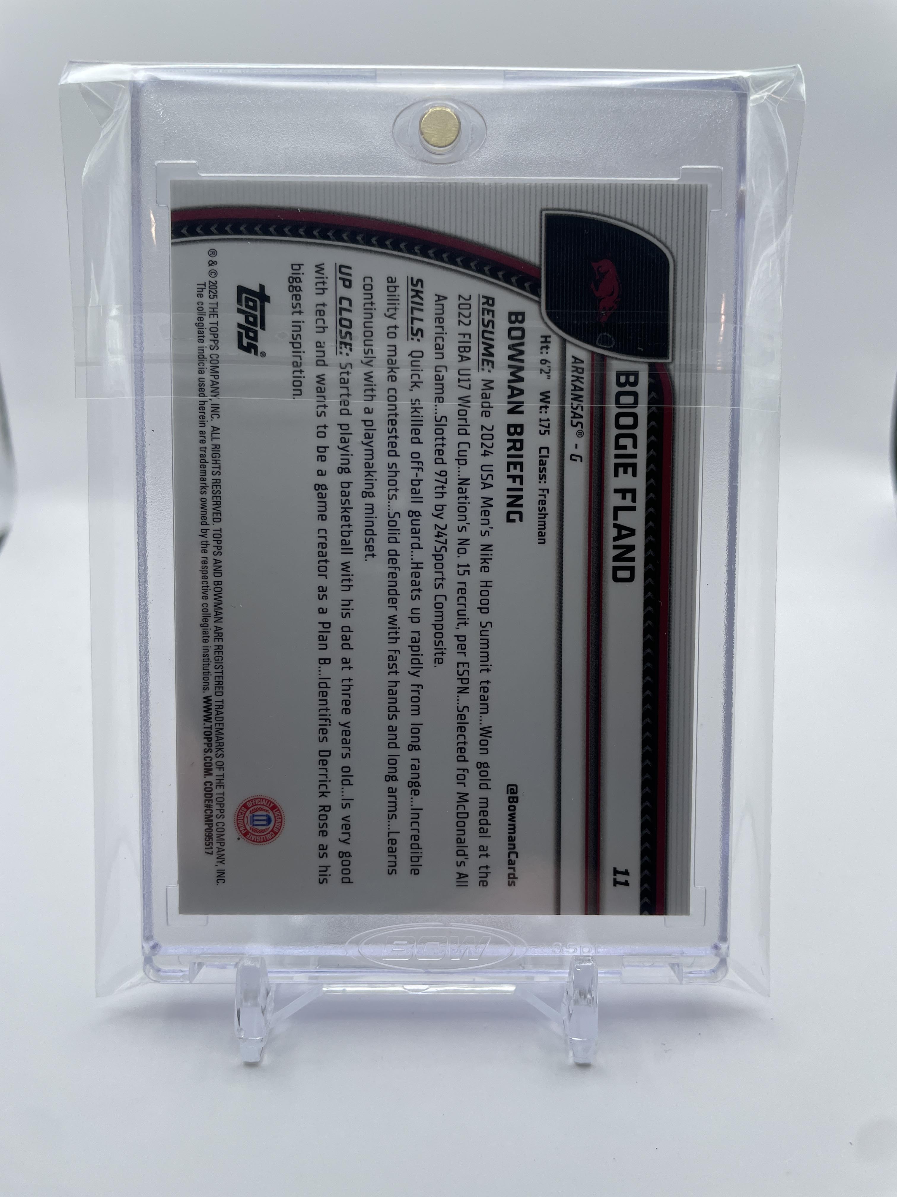 2024-25 Bowman University Chrome Boogie Fland Aqua Refractor /299