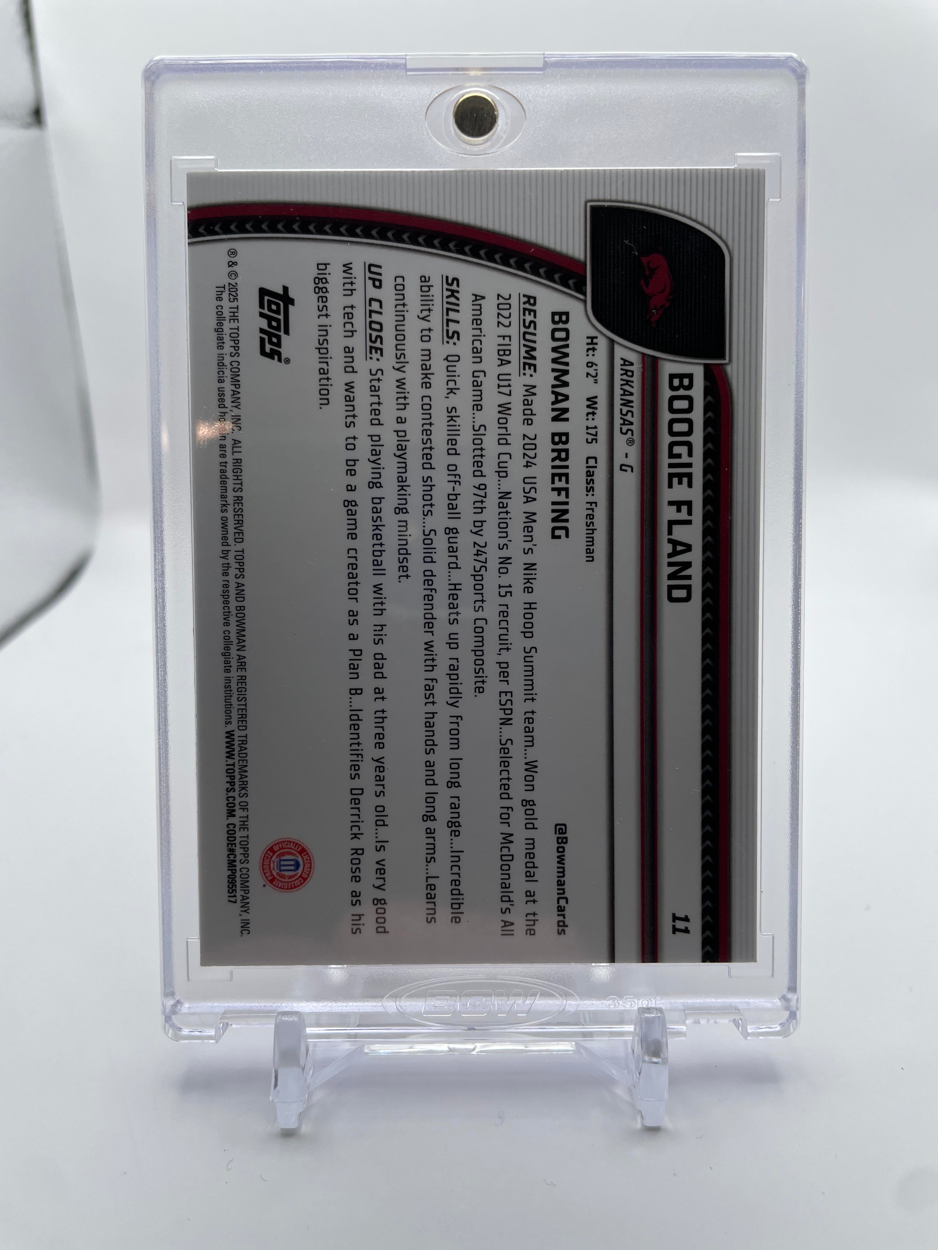 2024-25 Bowman University Chrome Boogie Fland Blue Refractor /199