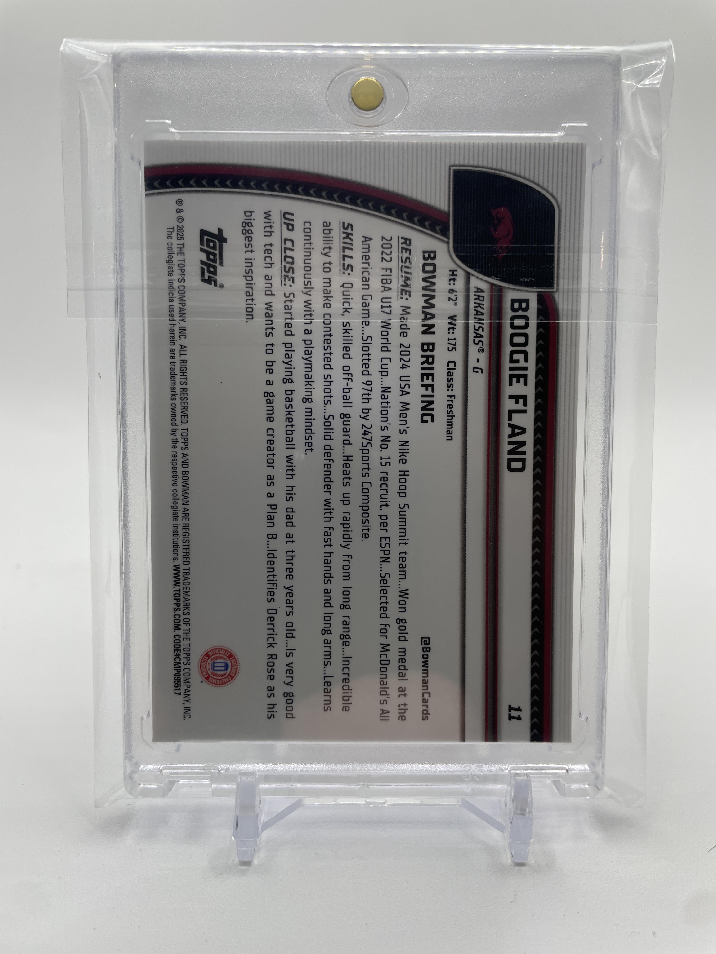 2024-25 Bowman University Chrome Boogie Fland Blue Refractor /199