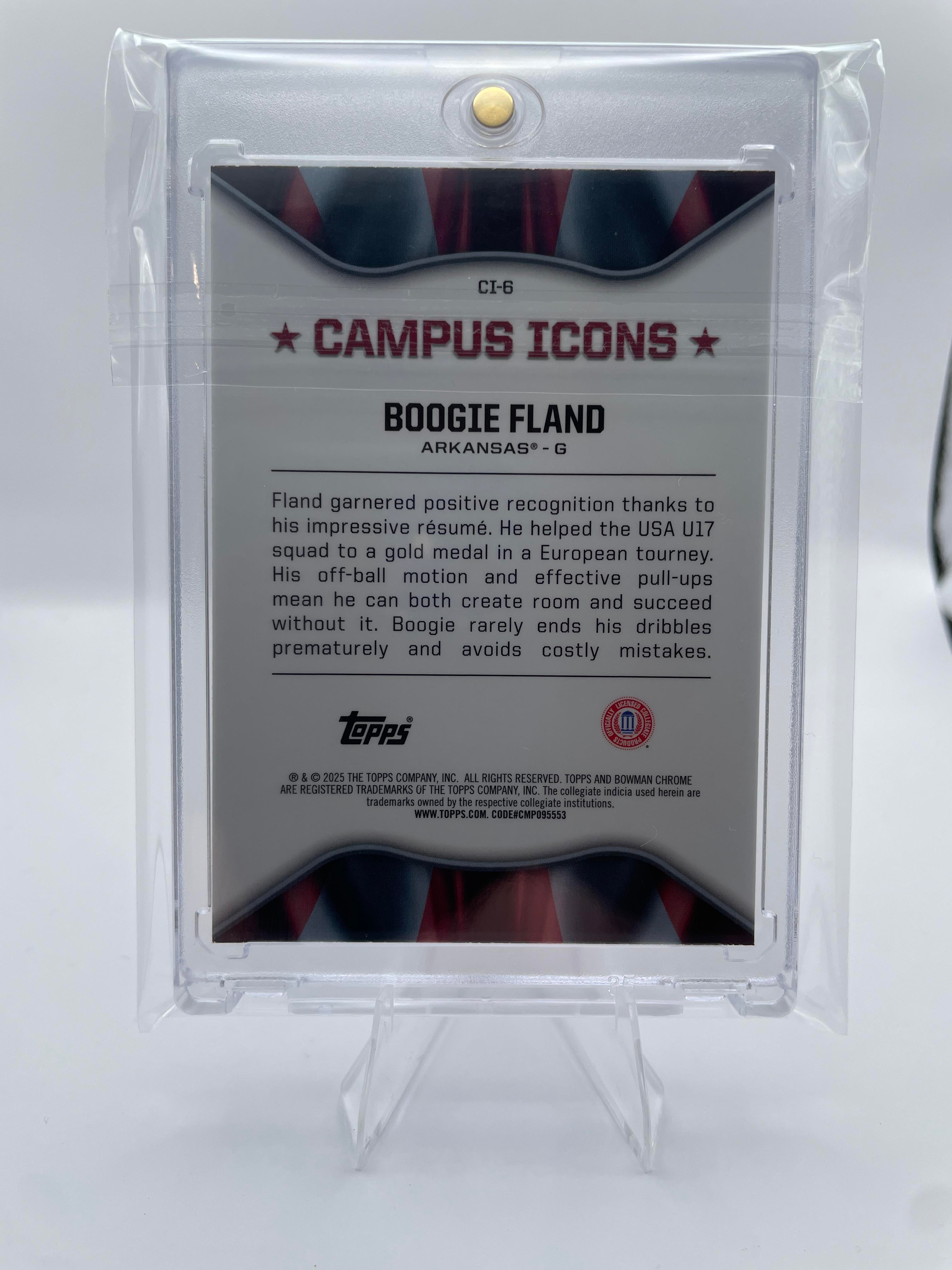2024-25 Bowman University Chrome Boogie Fland Campus Icons Blue Refractor /150