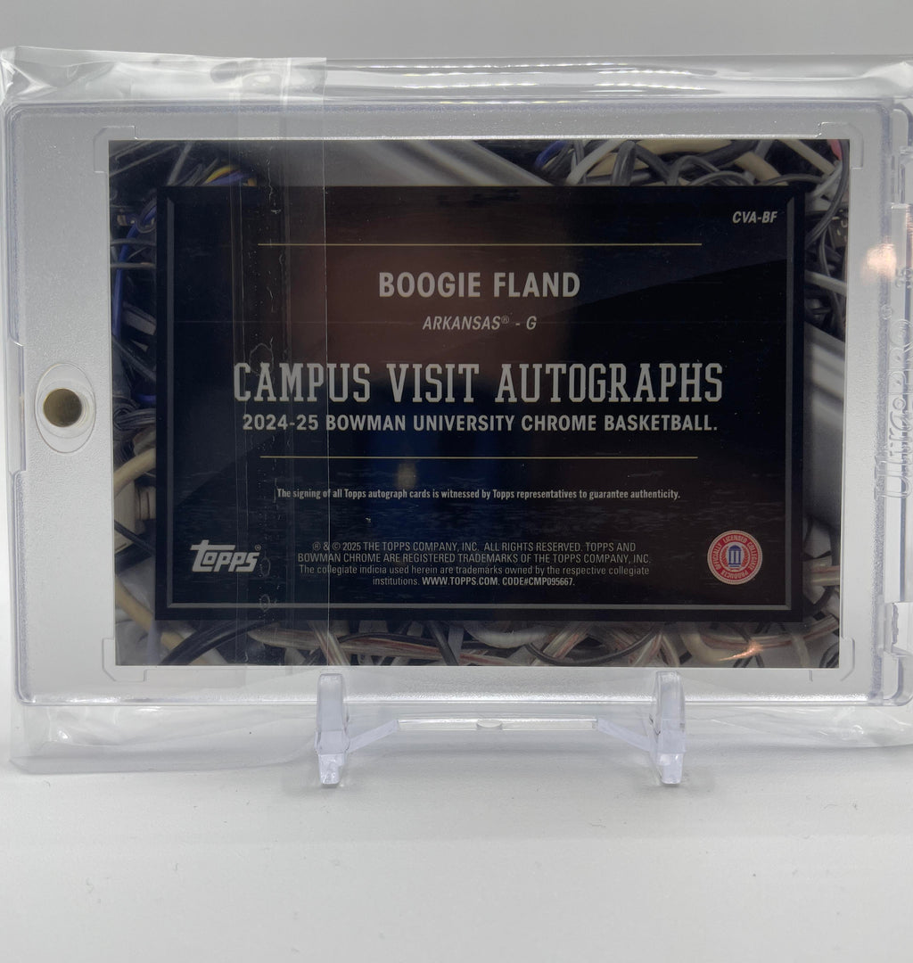 2024-25 Bowman University Chrome Boogie Fland Campus Visits On-Card Auto SP