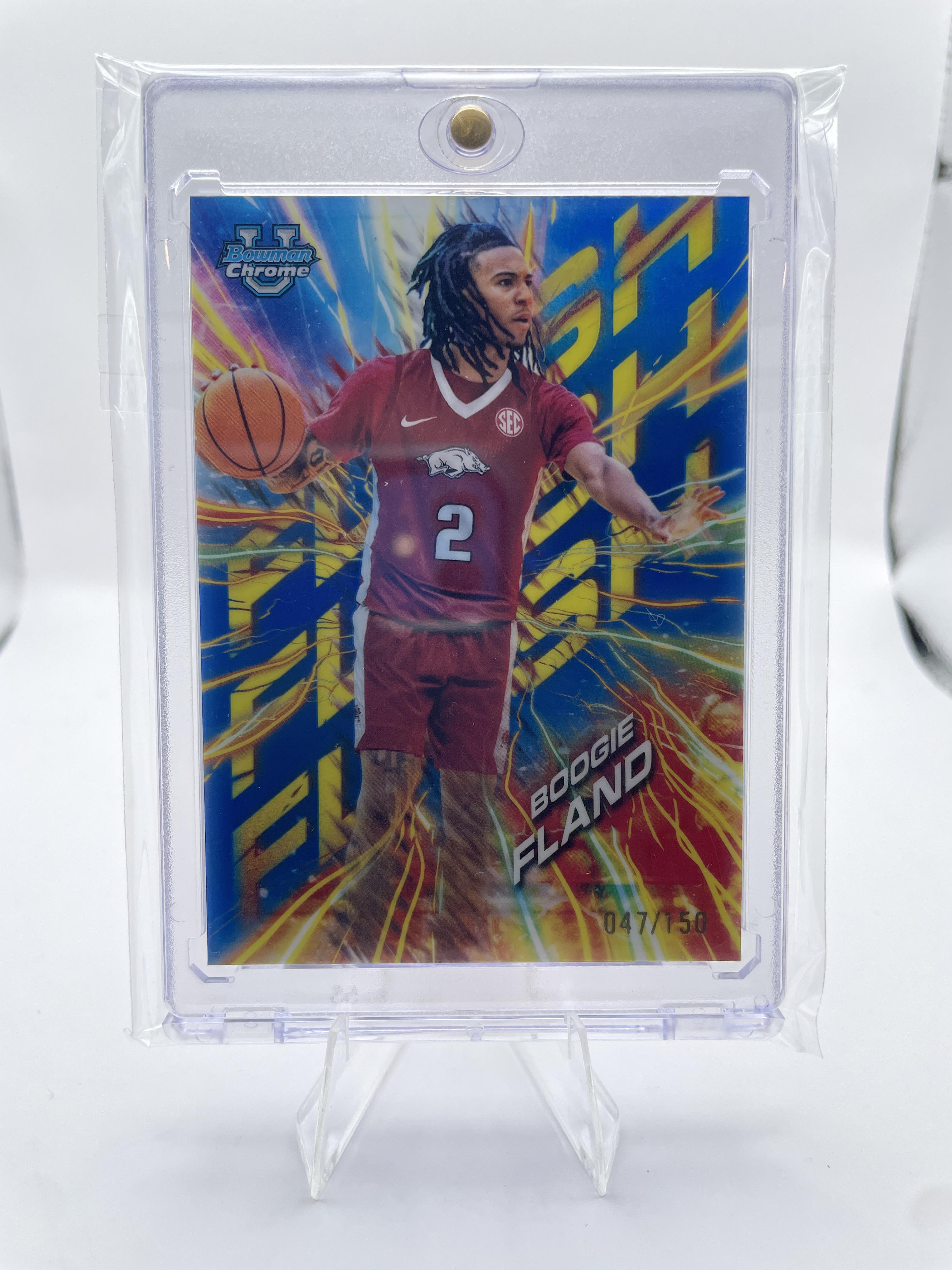 2024-25 Bowman University Chrome Boogie Fland Flash Blue Refractor /150