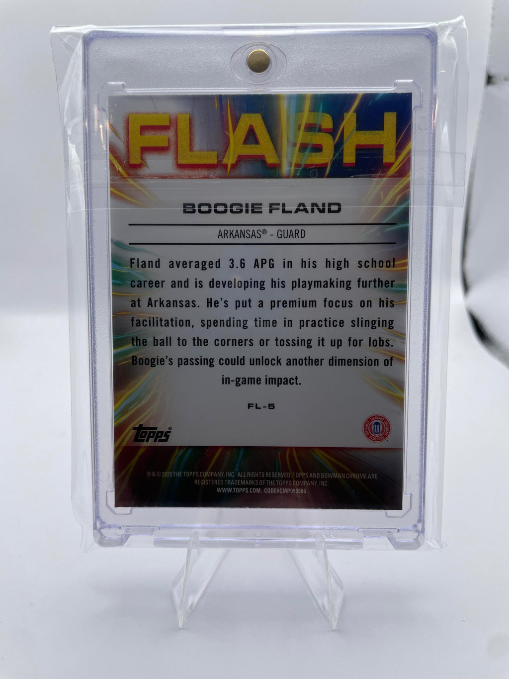 2024-25 Bowman University Chrome Boogie Fland Flash Blue Refractor /150