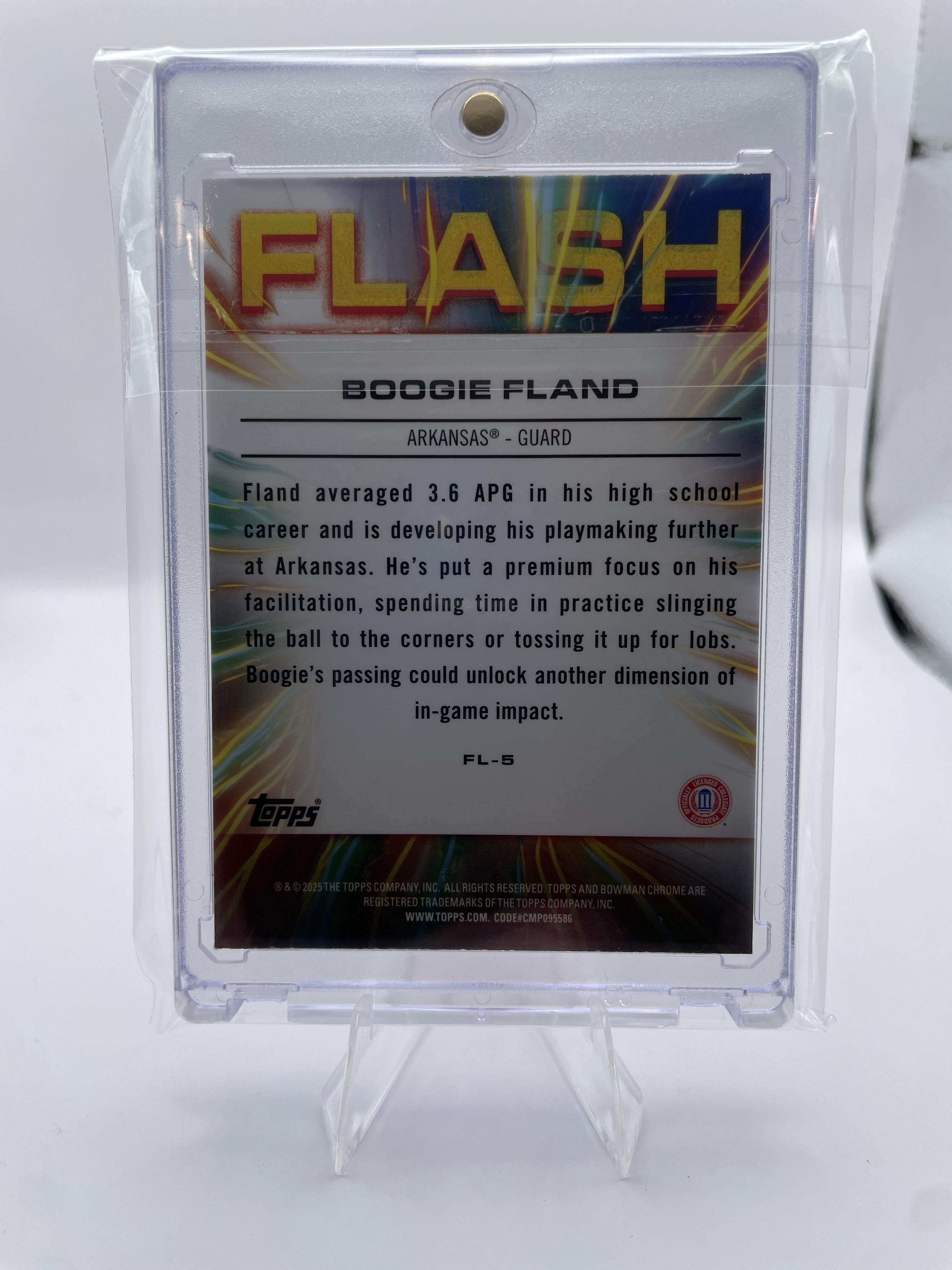 2024-25 Bowman University Chrome Boogie Fland Flash Blue Refractor /150