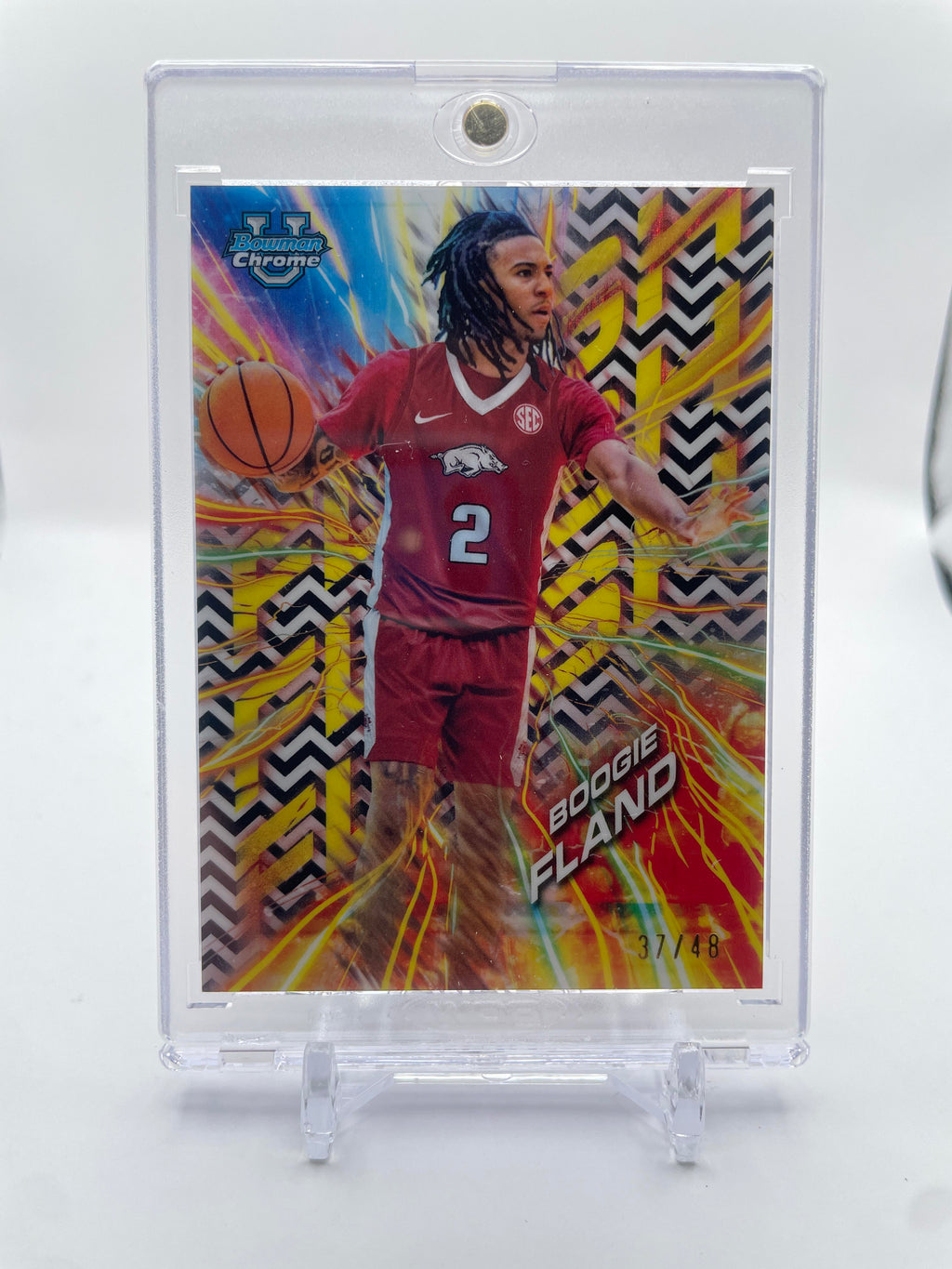 2024-25 Bowman University Chrome Boogie Fland Flash Blue Refractor /150