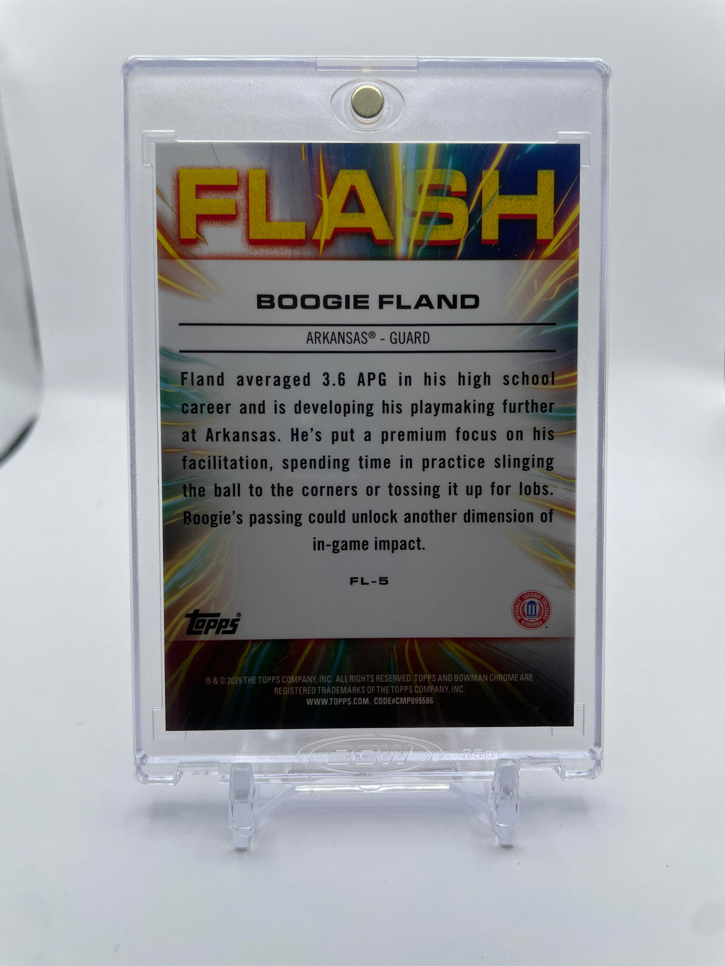 2024-25 Bowman University Chrome Boogie Fland Flash Blue Refractor /150