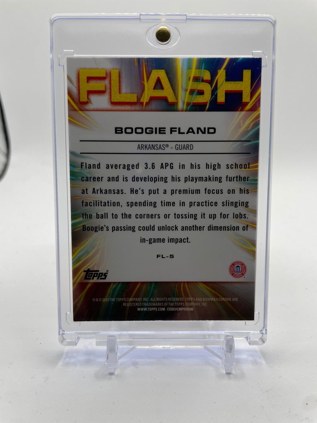 2024-25 Bowman University Chrome Boogie Fland Flash Blue Refractor /150