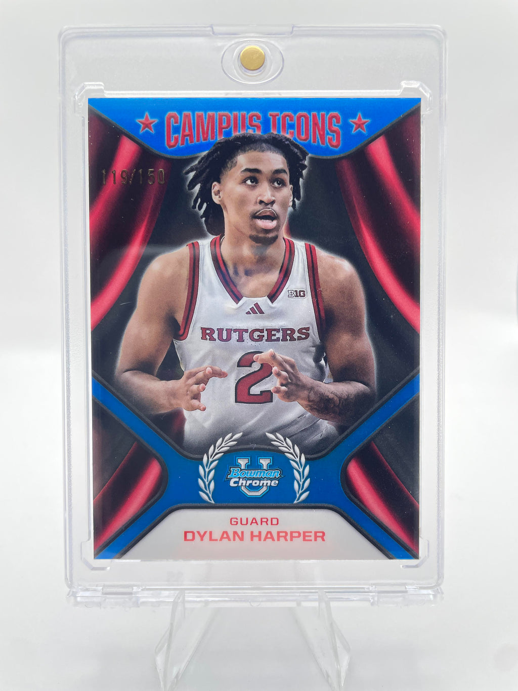 2024-25 Bowman University Chrome Dylan Harper Campus Icons Blue Refractor /150