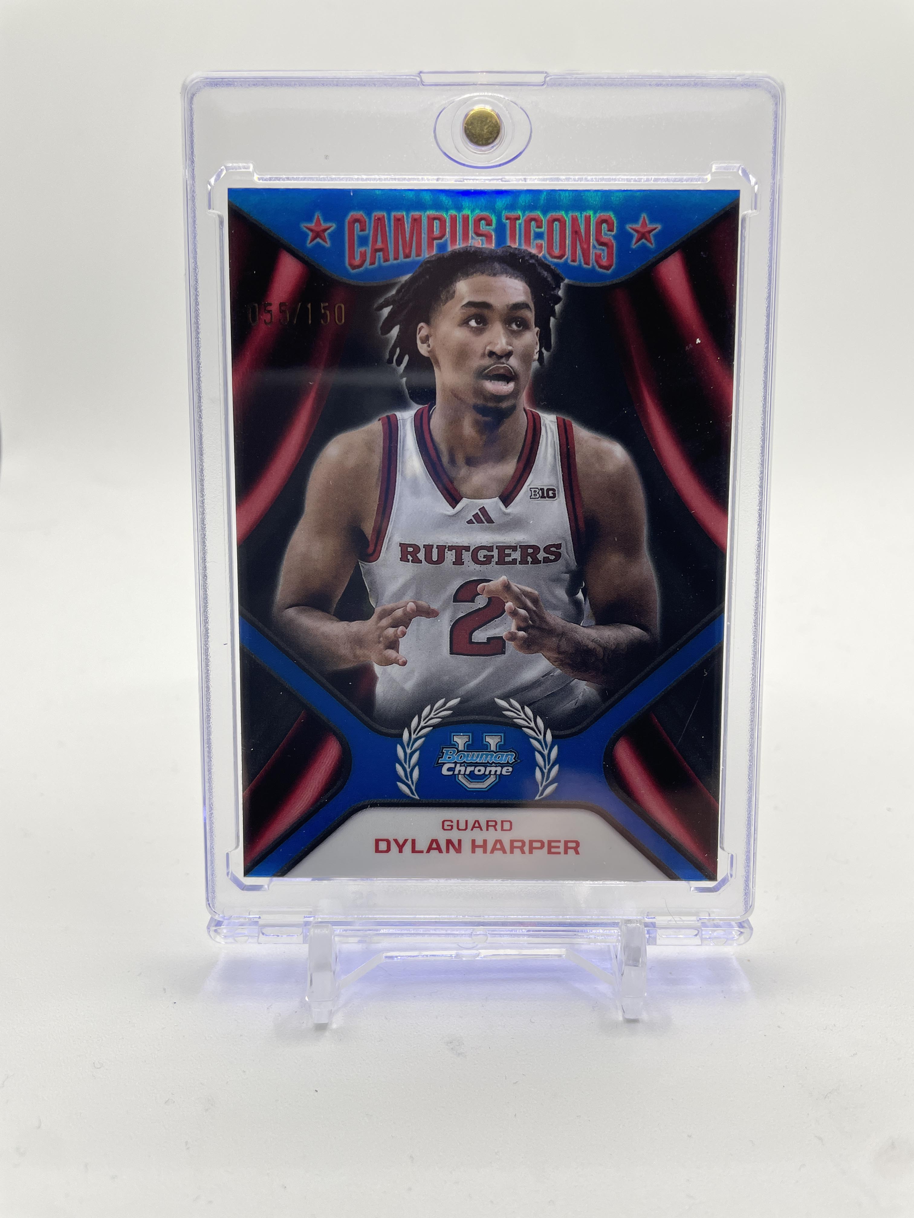 2024-25 Bowman University Chrome Dylan Harper Campus Icons Blue Refractor /150