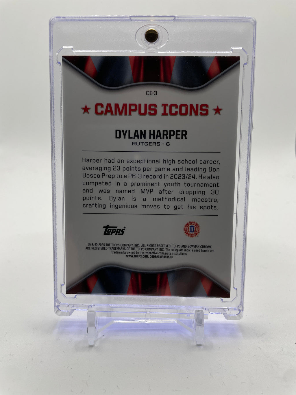 2024-25 Bowman University Chrome Dylan Harper Campus Icons Blue Refractor /150