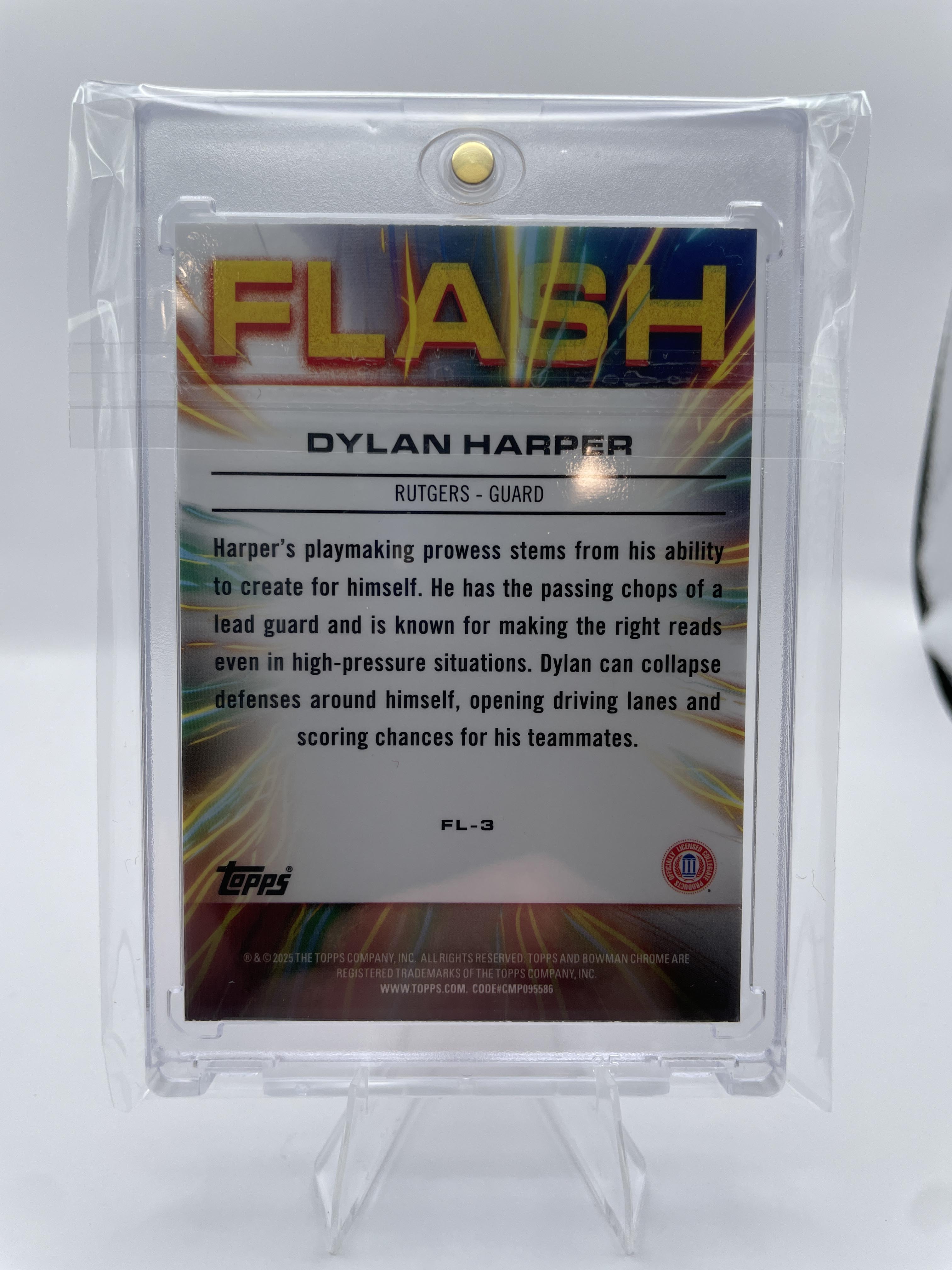 2024-25 Bowman University Chrome Dylan Harper Flash Blue Refractor /150