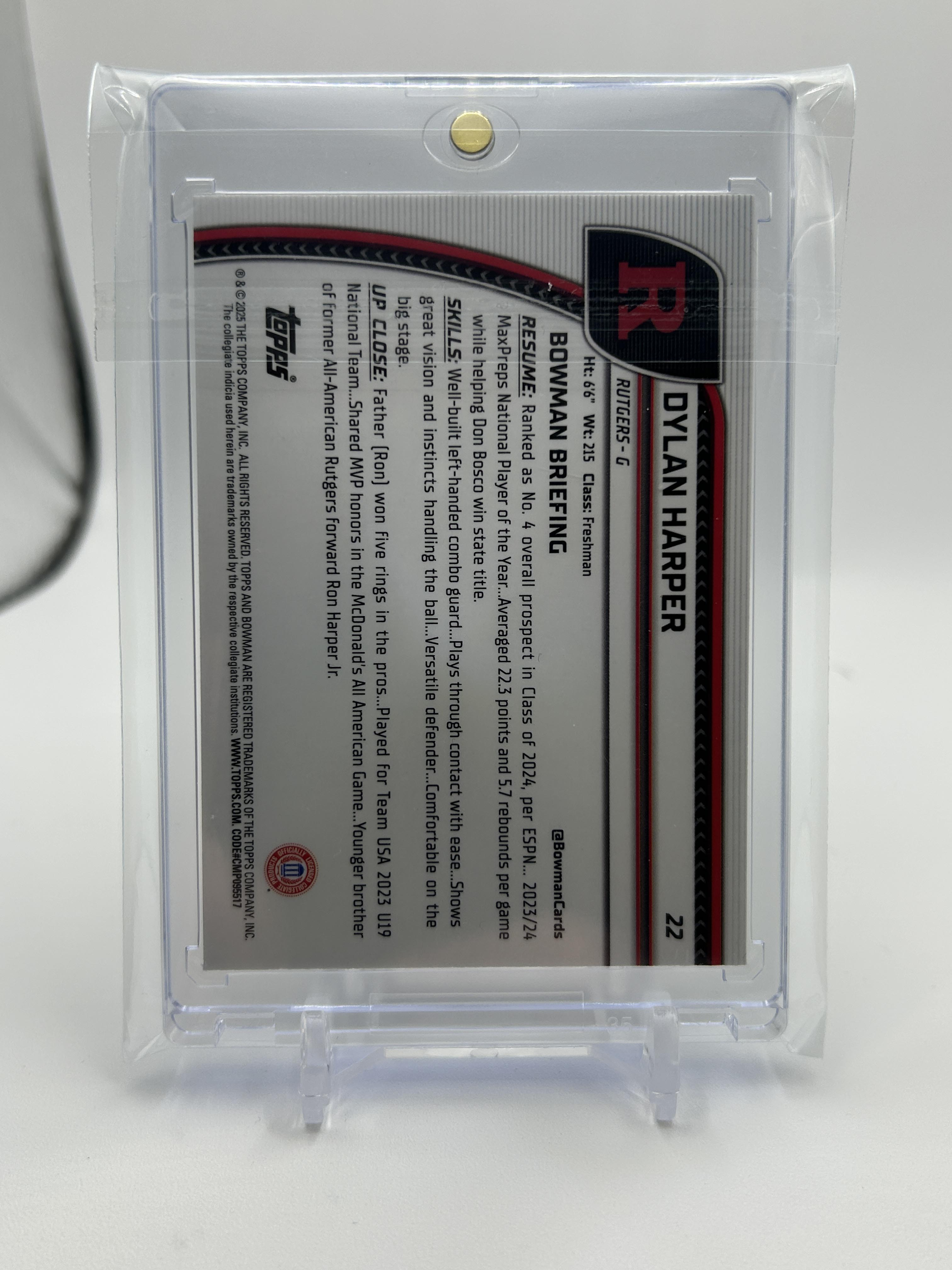 2024-25 Bowman University Chrome Dylan Harper Purple Refractor /399