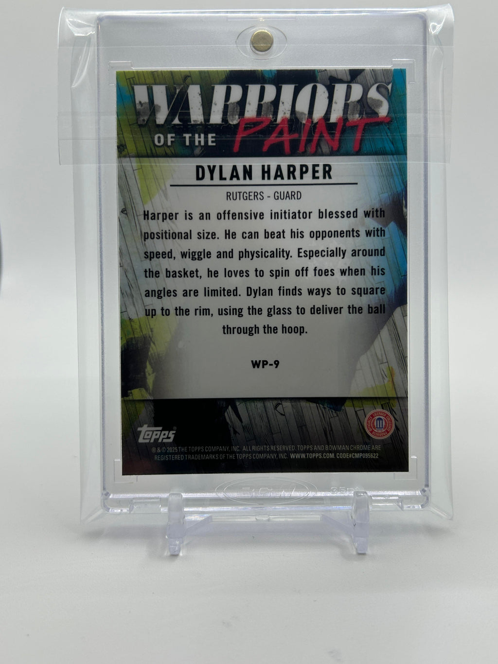 2024-25 Bowman University Chrome Dylan Harper Warriors of the Paint Blue /150