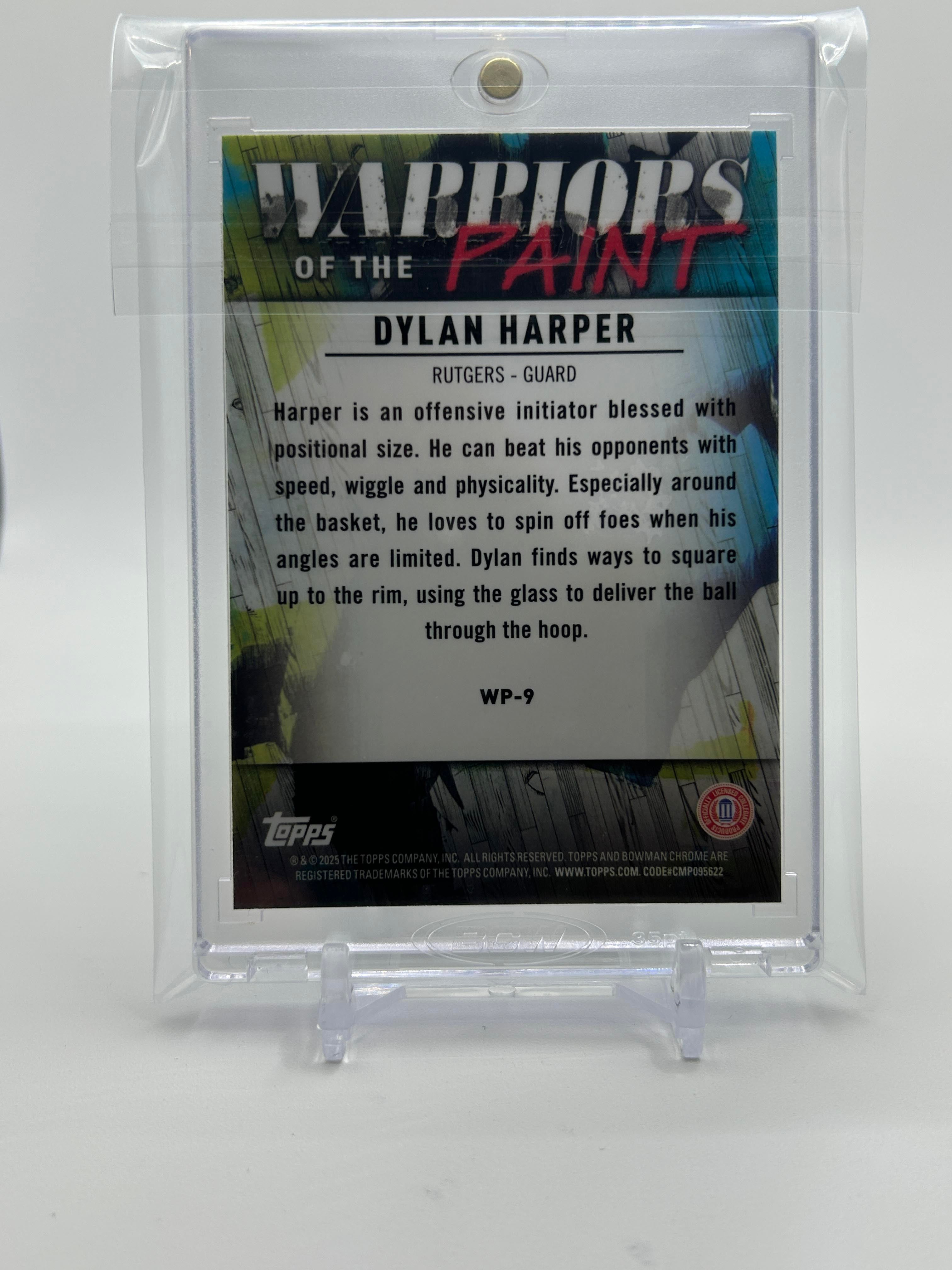 2024-25 Bowman University Chrome Dylan Harper Warriors of the Paint Blue /150