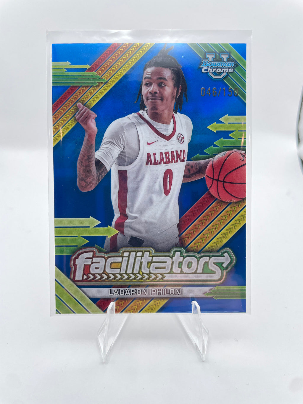 2024-25 Bowman University Chrome Labaron Philon Facilitators Blue Refractor /154