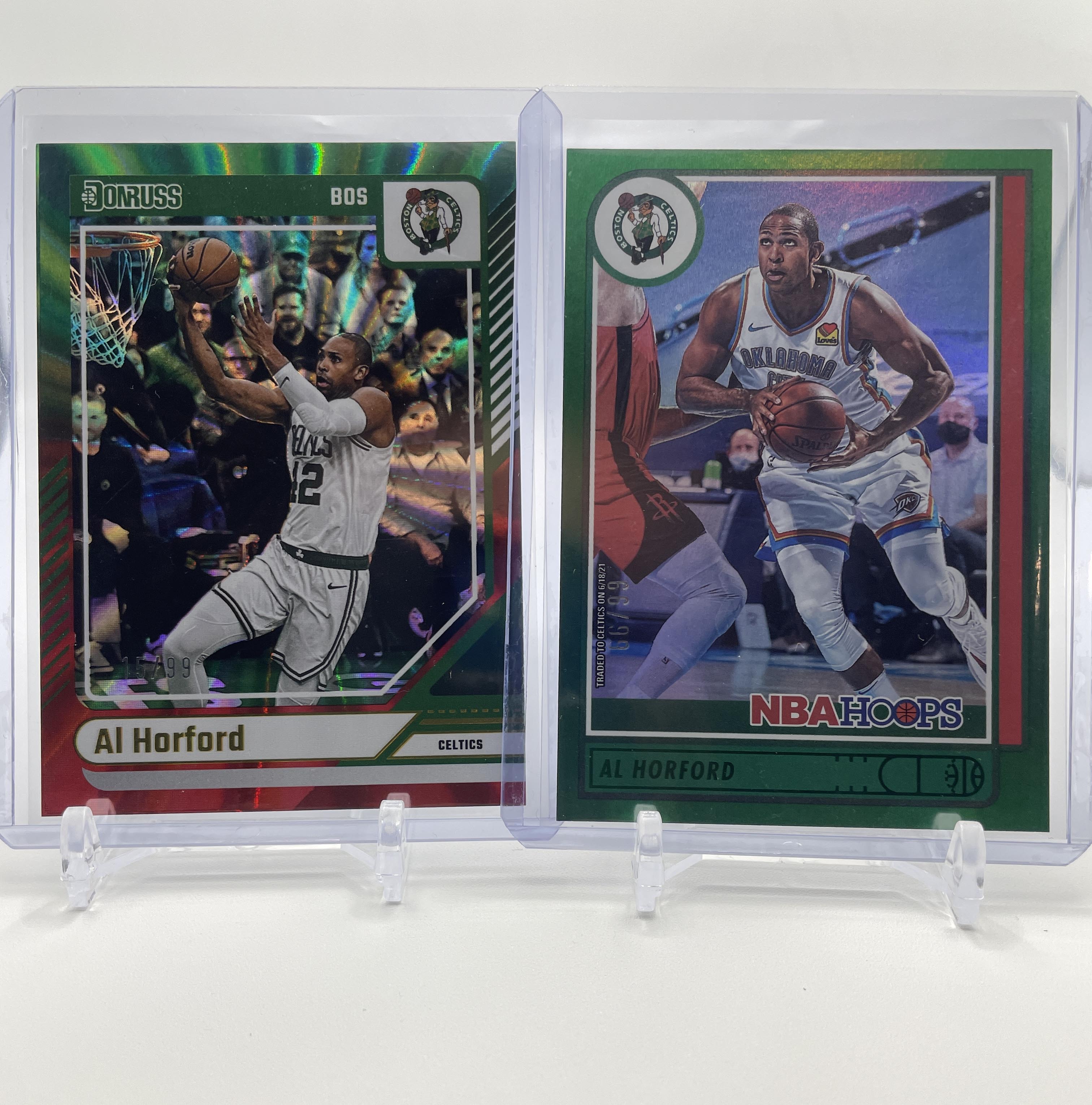 2024-25 Donruss Al Horford Green Lazer Prizm /99 + 2021-22 NBA Hoops Green /99