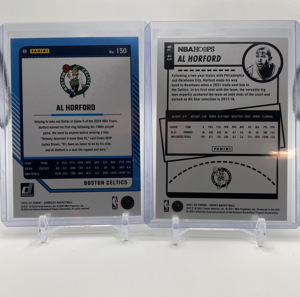 2024-25 Donruss Al Horford Green Lazer Prizm /99 + 2021-22 NBA Hoops Green /99