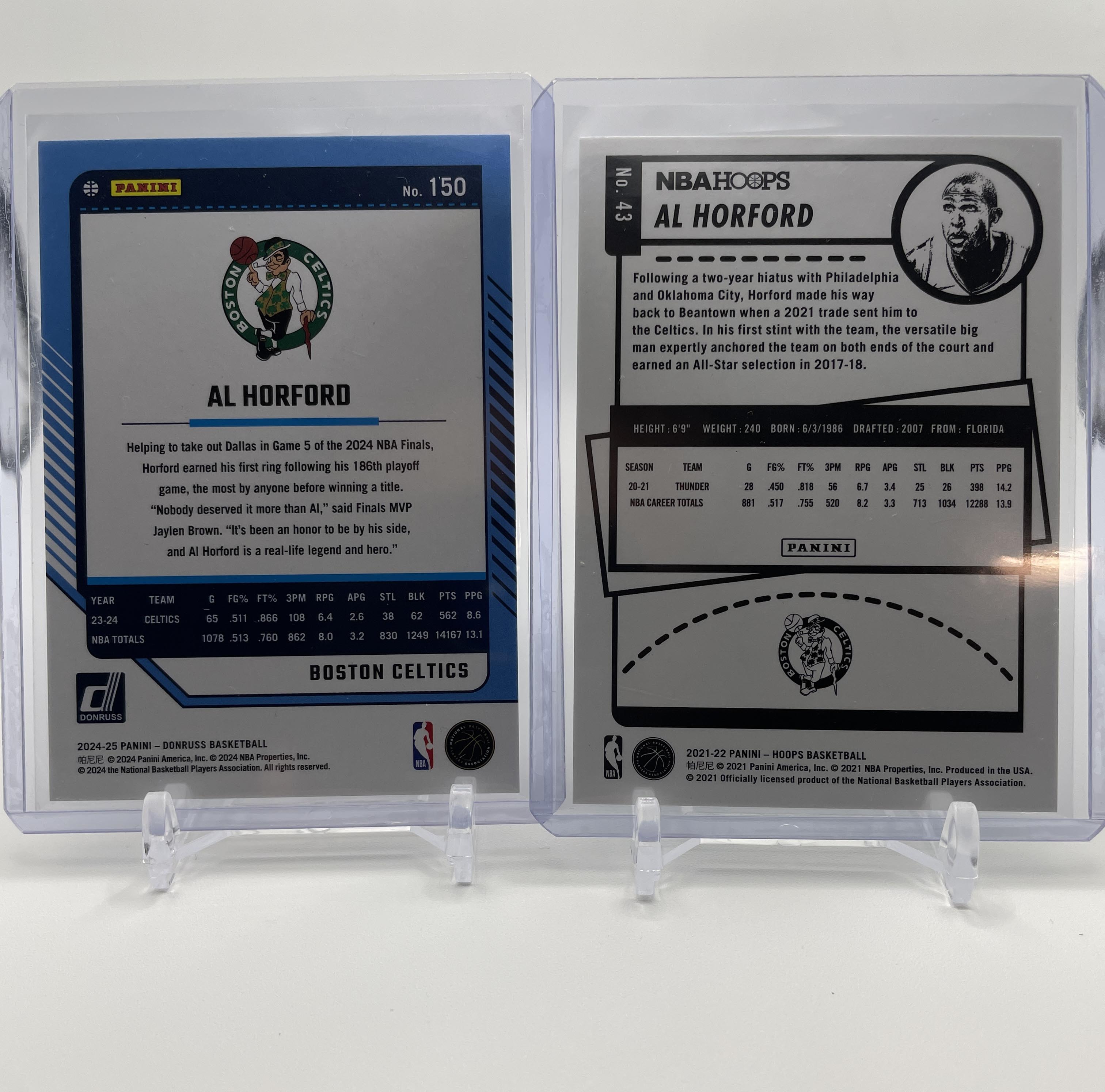 2024-25 Donruss Al Horford Green Lazer Prizm /99 + 2021-22 NBA Hoops Green /99