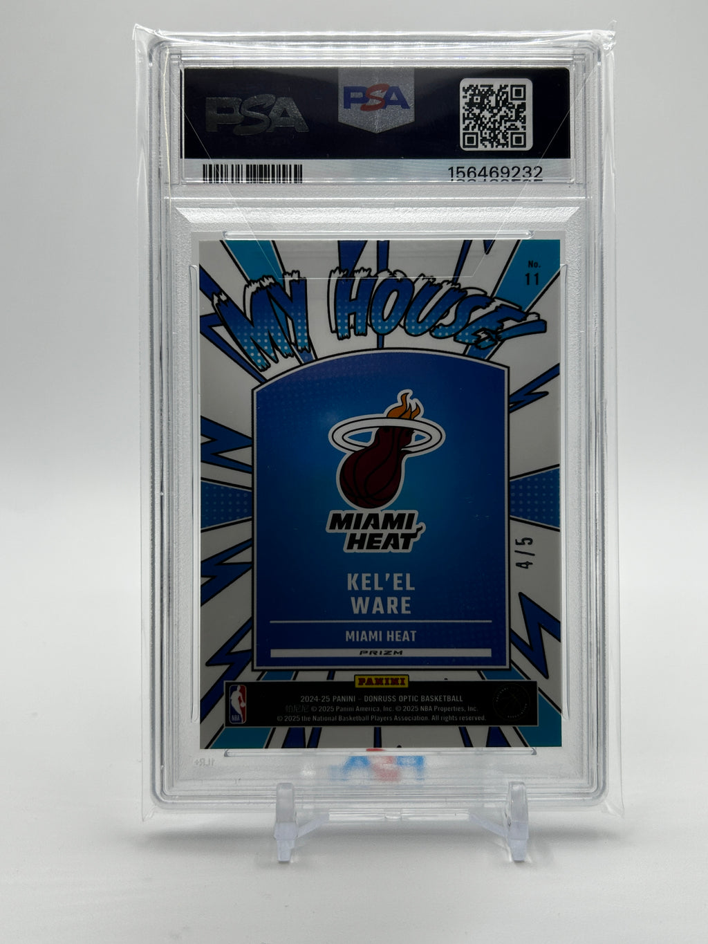 2024-25 Donruss Optic Kel'El Ware My House Green Glitter Prizm Rookie /5 PSA 10