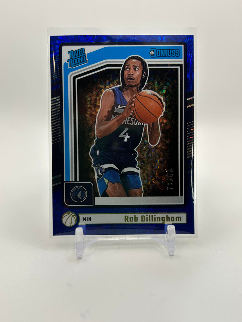 2024-25 Donruss Rob Dillingham Rated Rookie Blue Prizm /85