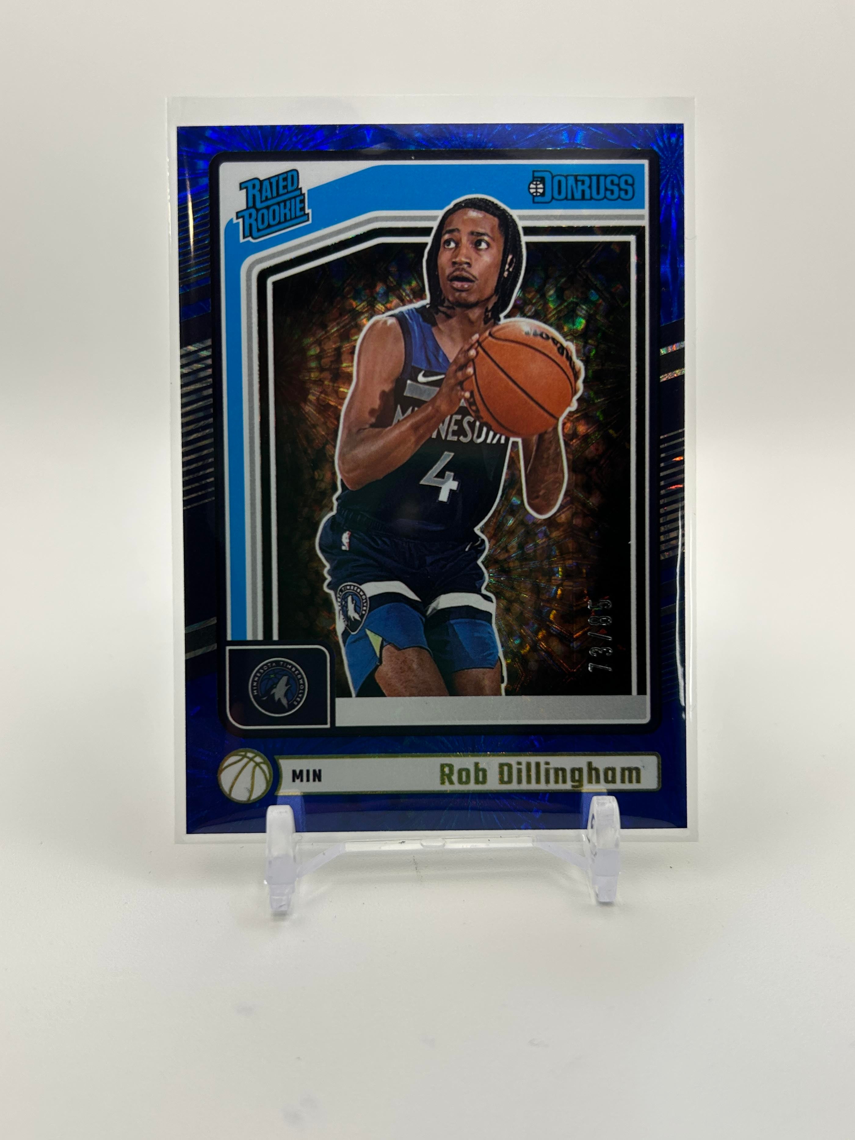 2024-25 Donruss Rob Dillingham Rated Rookie Blue Prizm /85