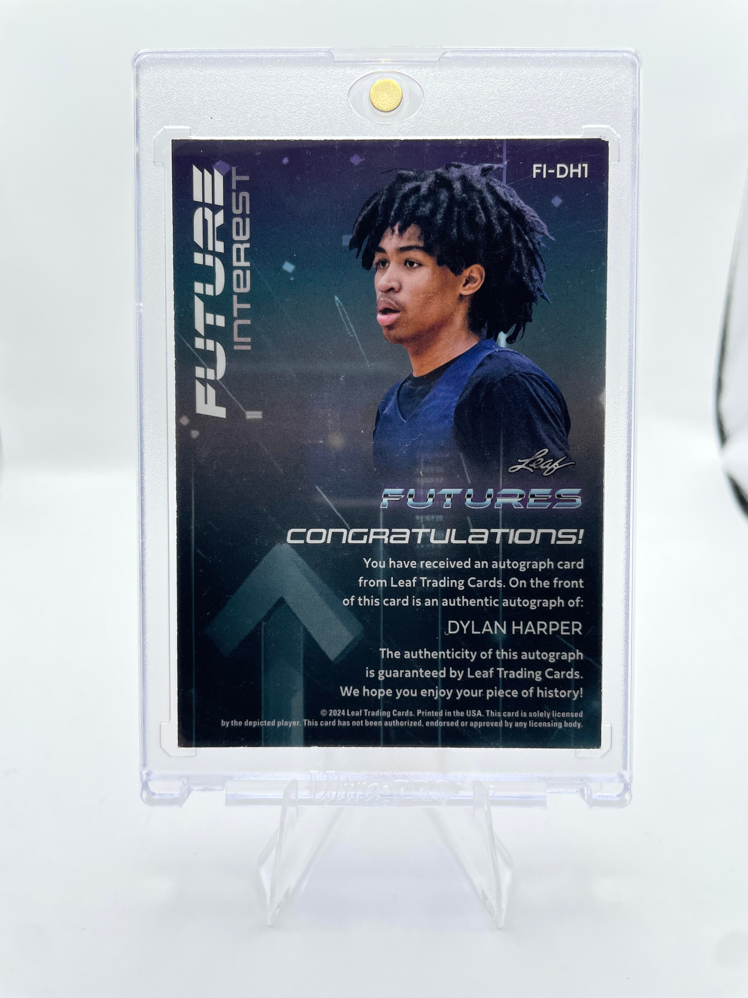 2024-25 Leaf Futures Dylan Harper Future Interest Rookie Auto /15