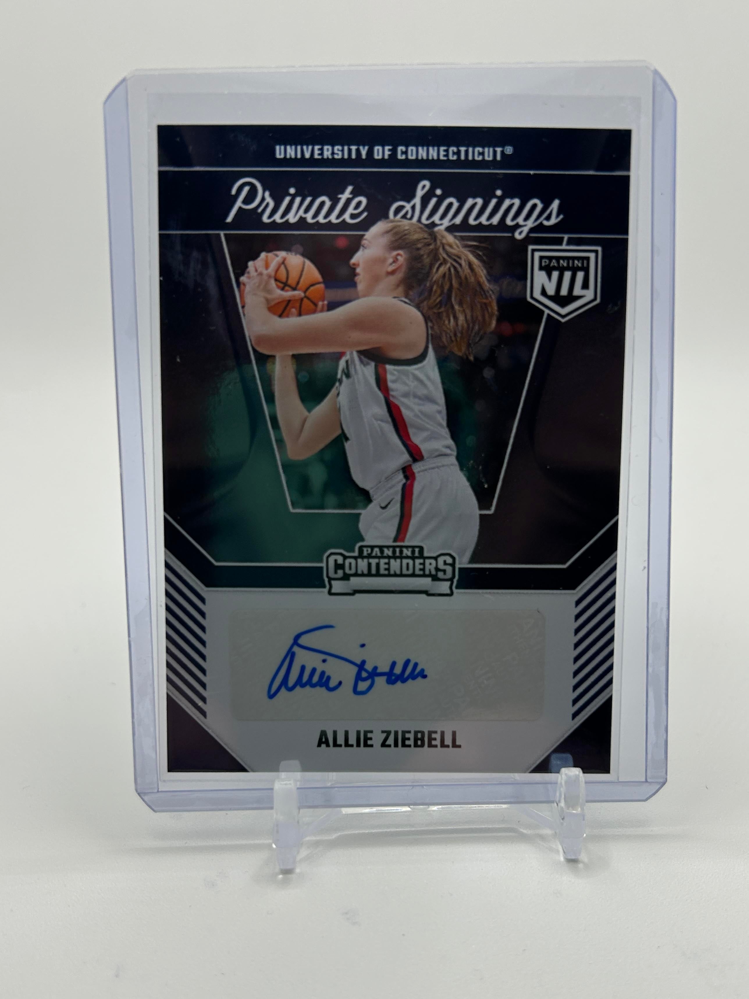 2024-25 Panini Contenders NIL UConn Allie Ziebell Private Signings Rookie Auto