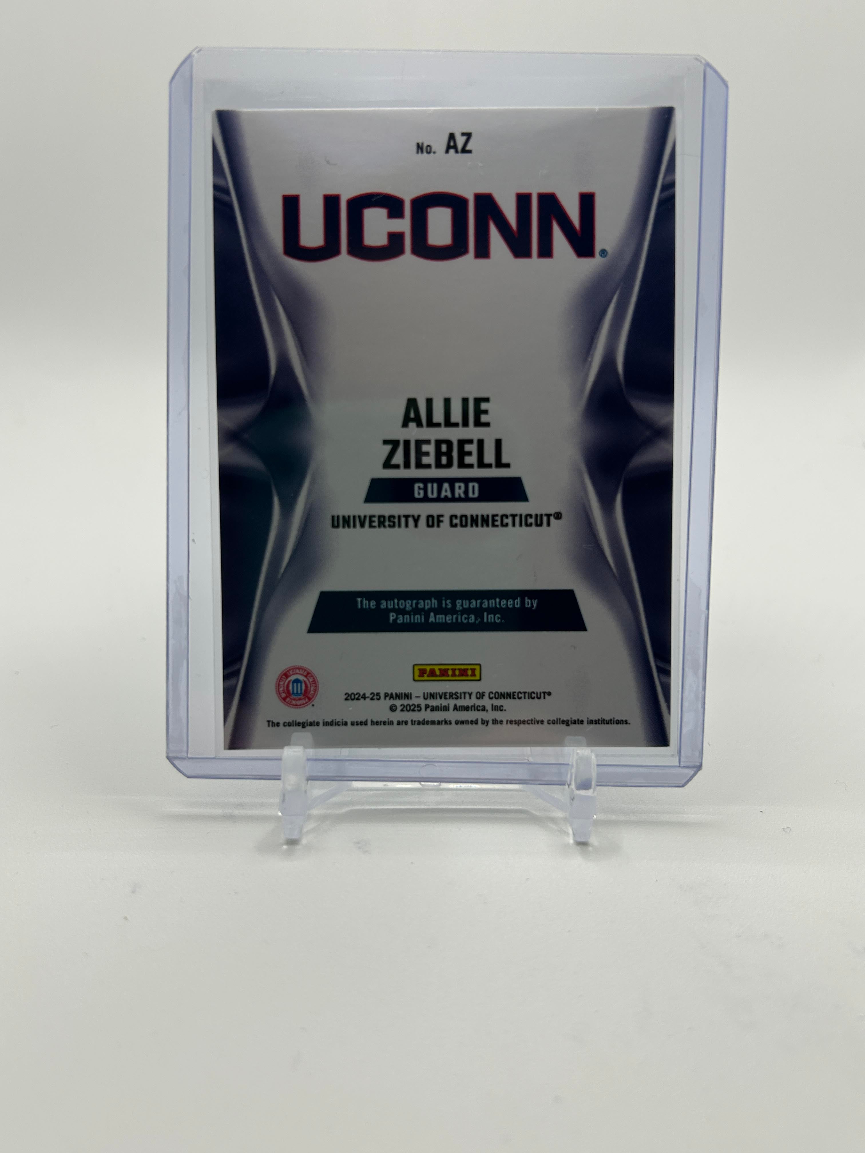 2024-25 Panini Contenders NIL UConn Allie Ziebell Private Signings Rookie Auto