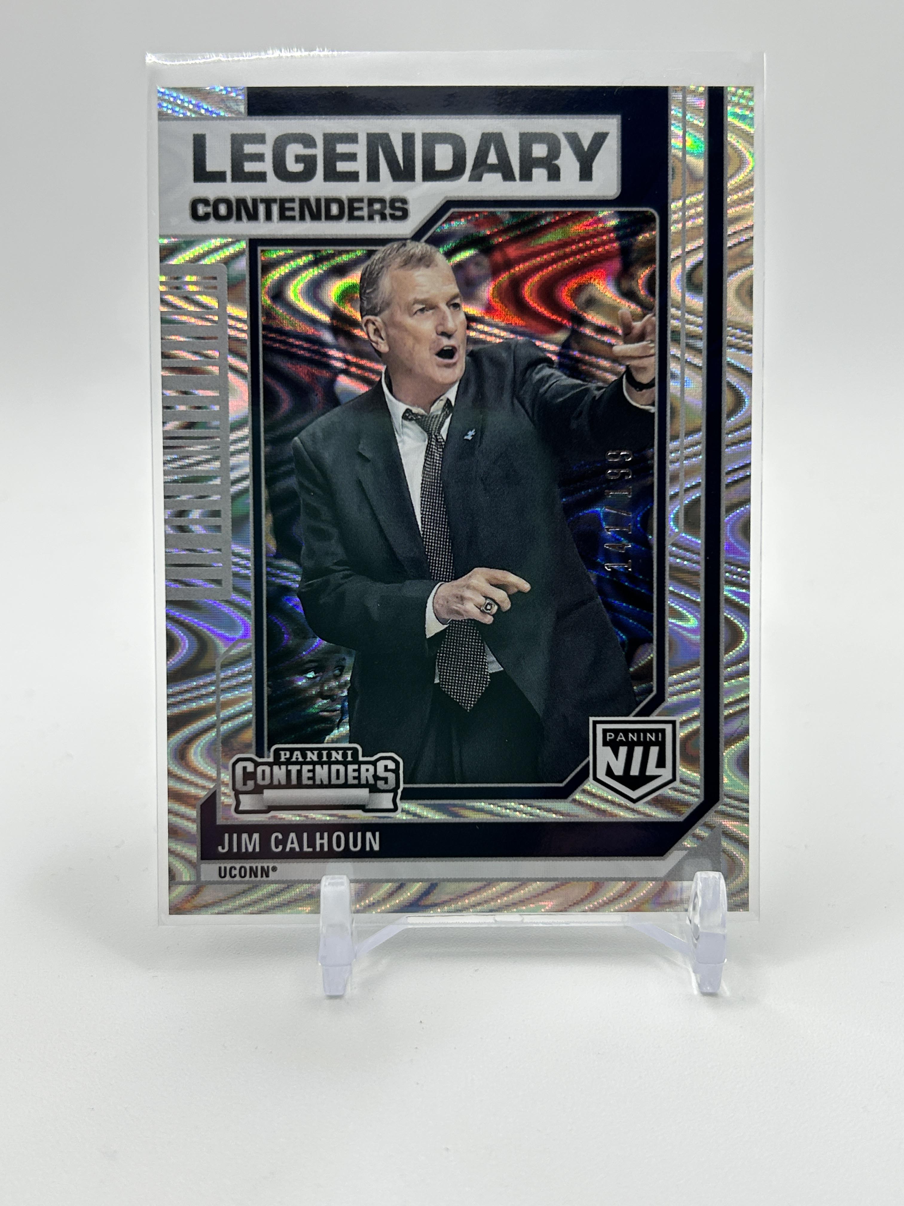 2024-25 Panini Contenders NIL UConn Jim Calhoun Legendary Wave Prizm /199