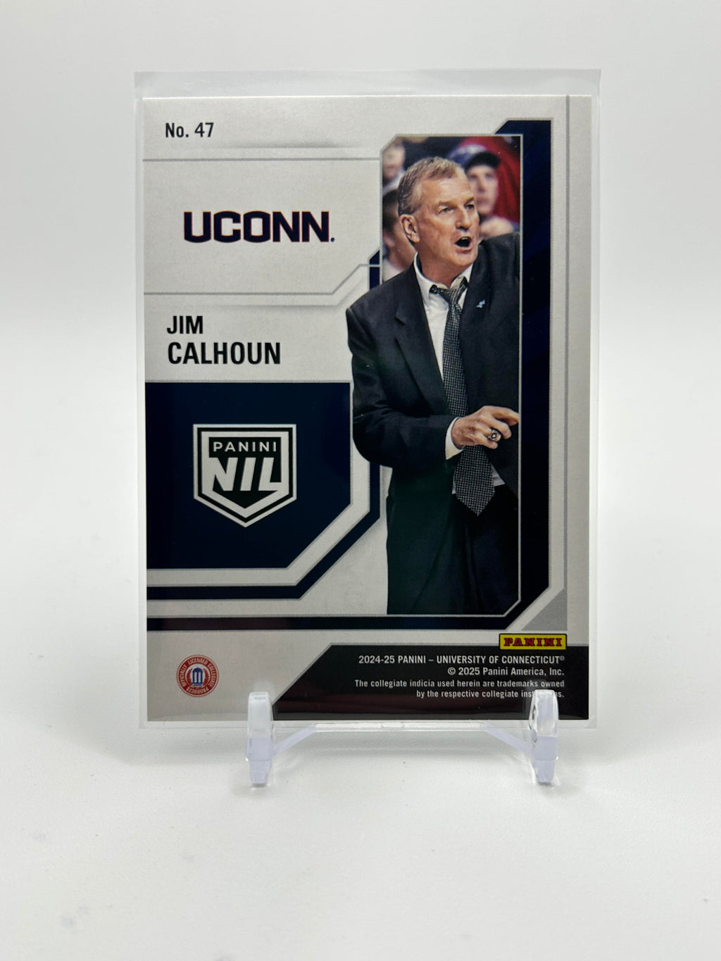 2024-25 Panini Contenders NIL UConn Jim Calhoun Legendary Wave Prizm /199