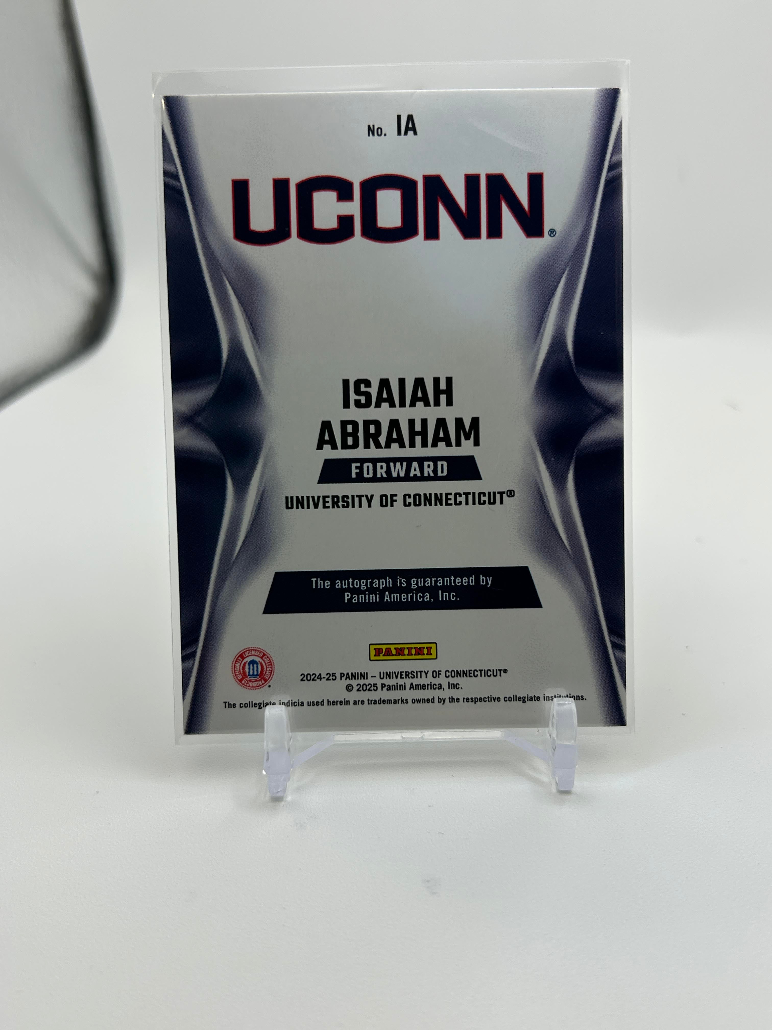 2024-25 Panini Contenders UConn Isaiah Abraham Private Signings Prizm Auto /199