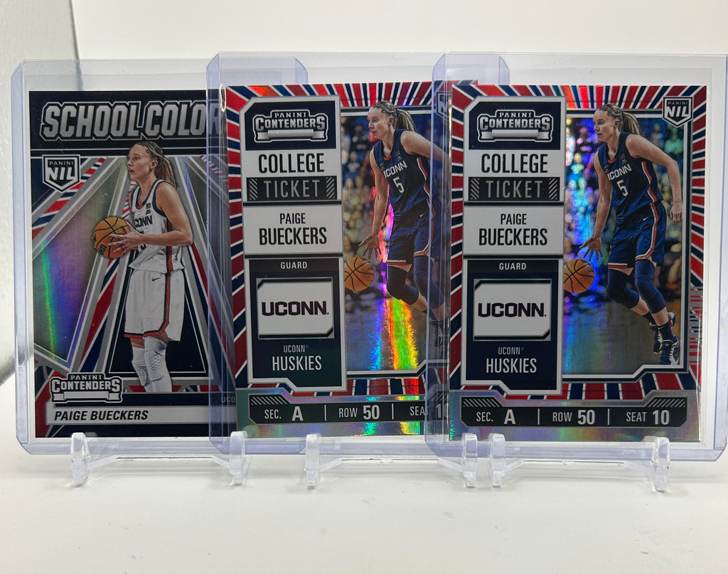 2024-25 Panini Contenders UConn Paige Bueckers Red White Blue Prizm SP Set