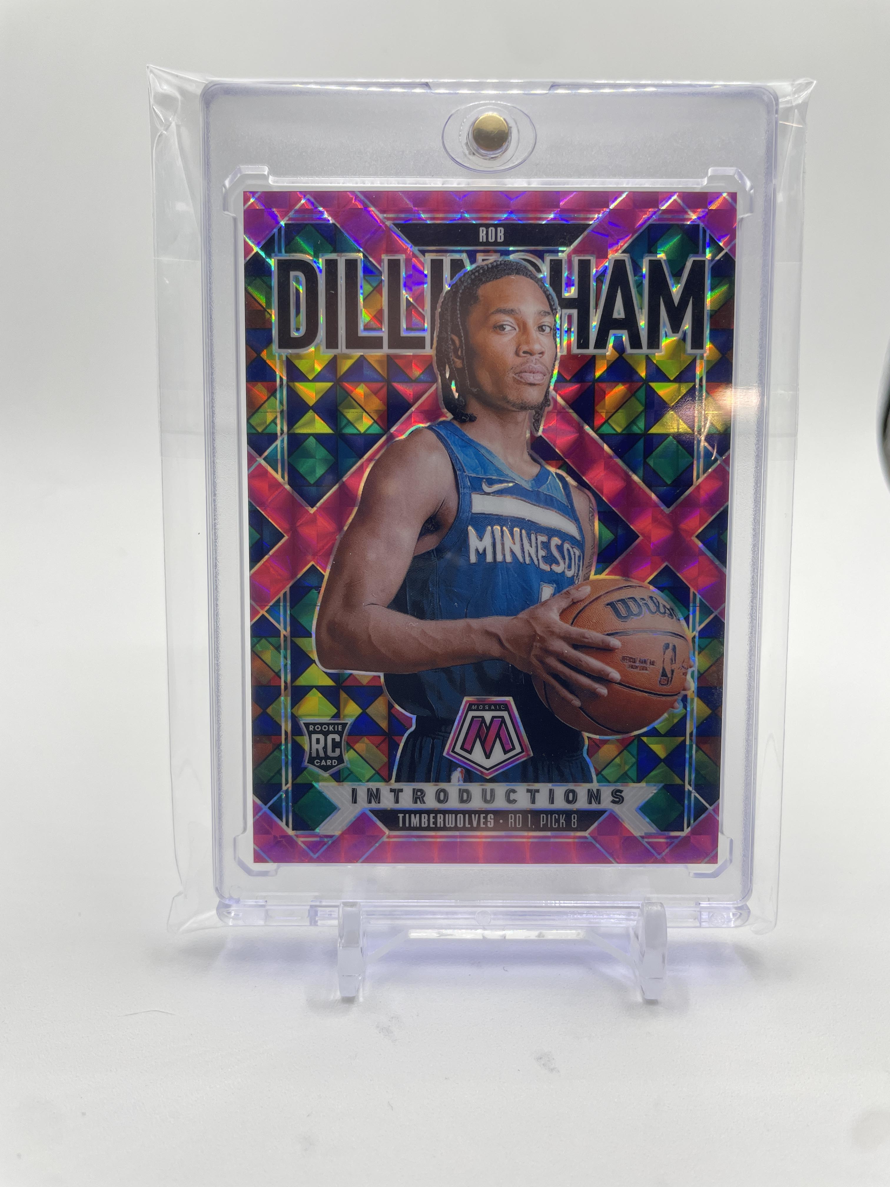 2024-25 Panini Mosaic Rob Dillingham Introductions Pink Prizm Rookie /149