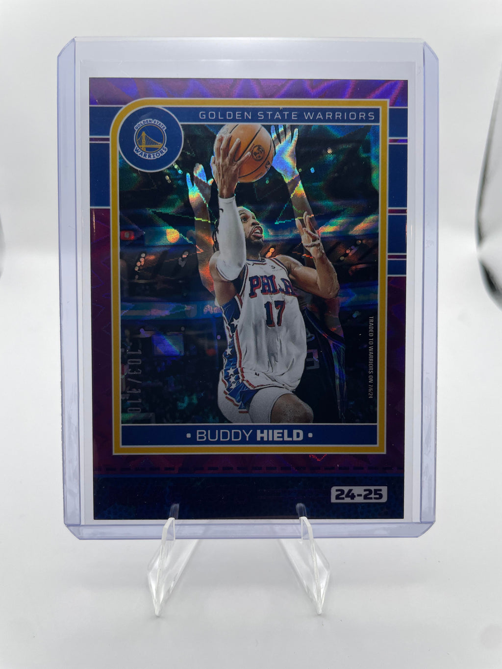 2024-25 Panini NBA Hoops Buddy Hield Purple Pulsar Prizm /110