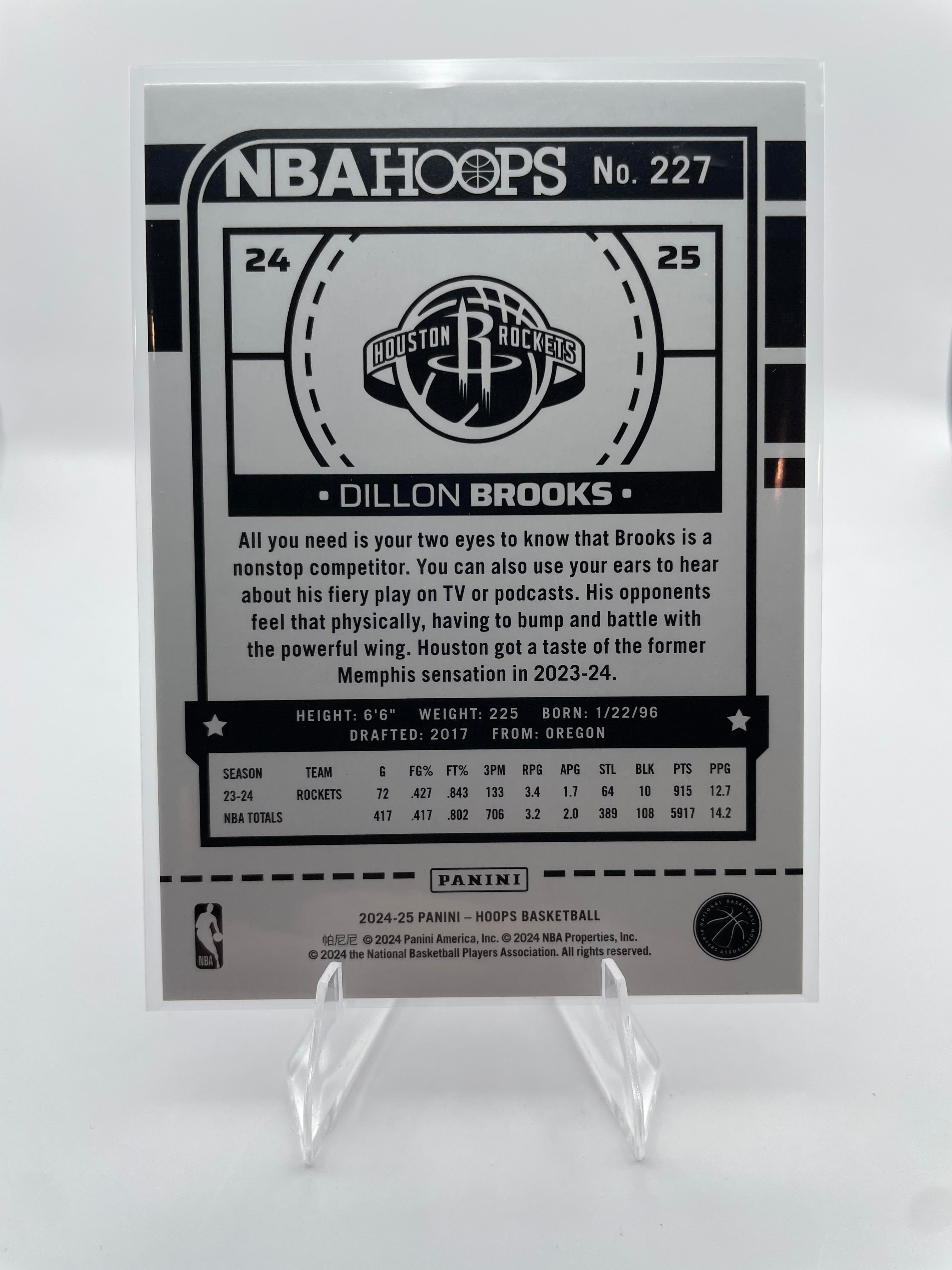 2024-25 Panini NBA Hoops Dillon Brooks White Pulsar Prizm /149