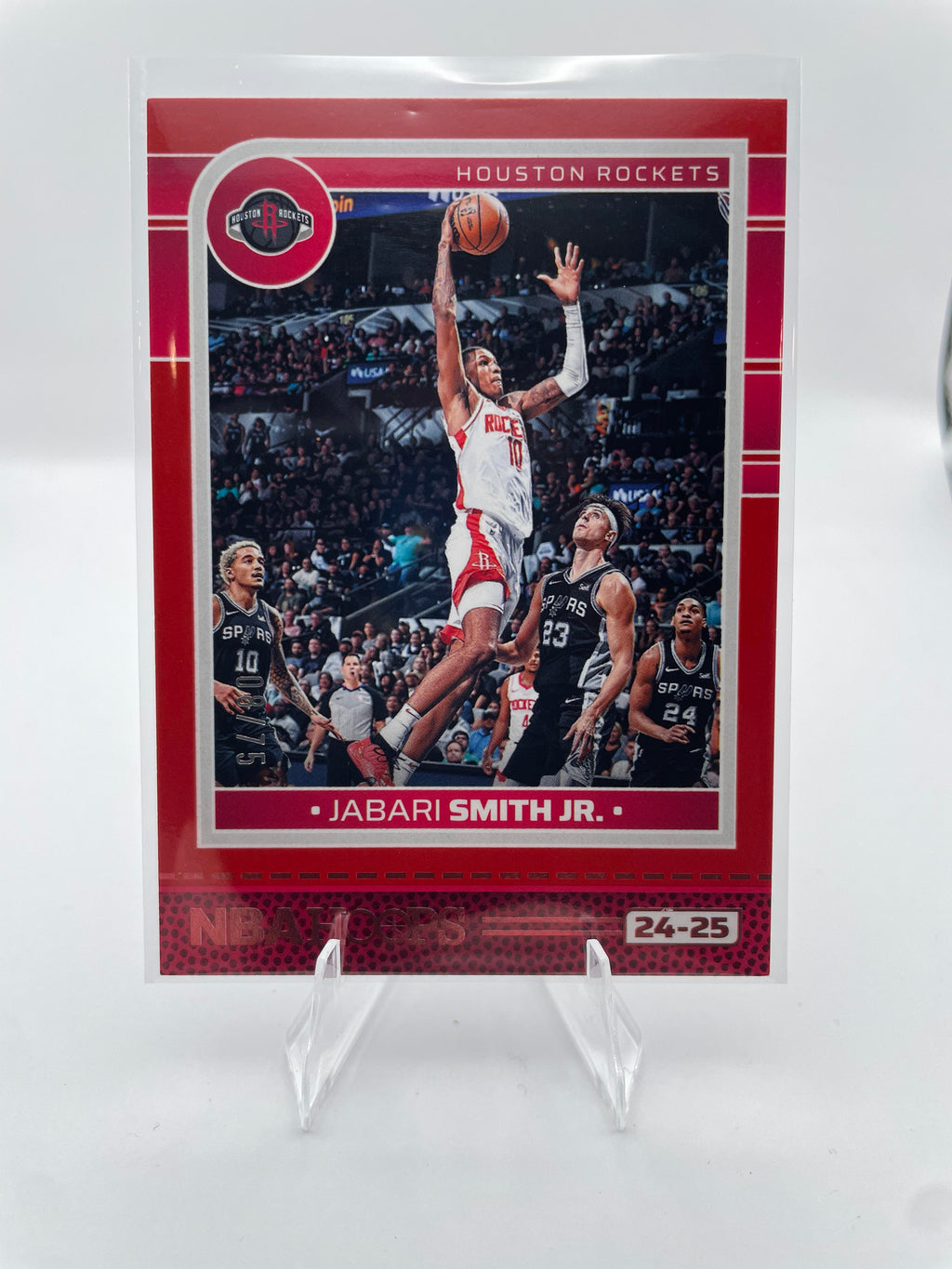 2024-25 Panini NBA Hoops Jabari Smith Jr. Red Prizm /75 #170