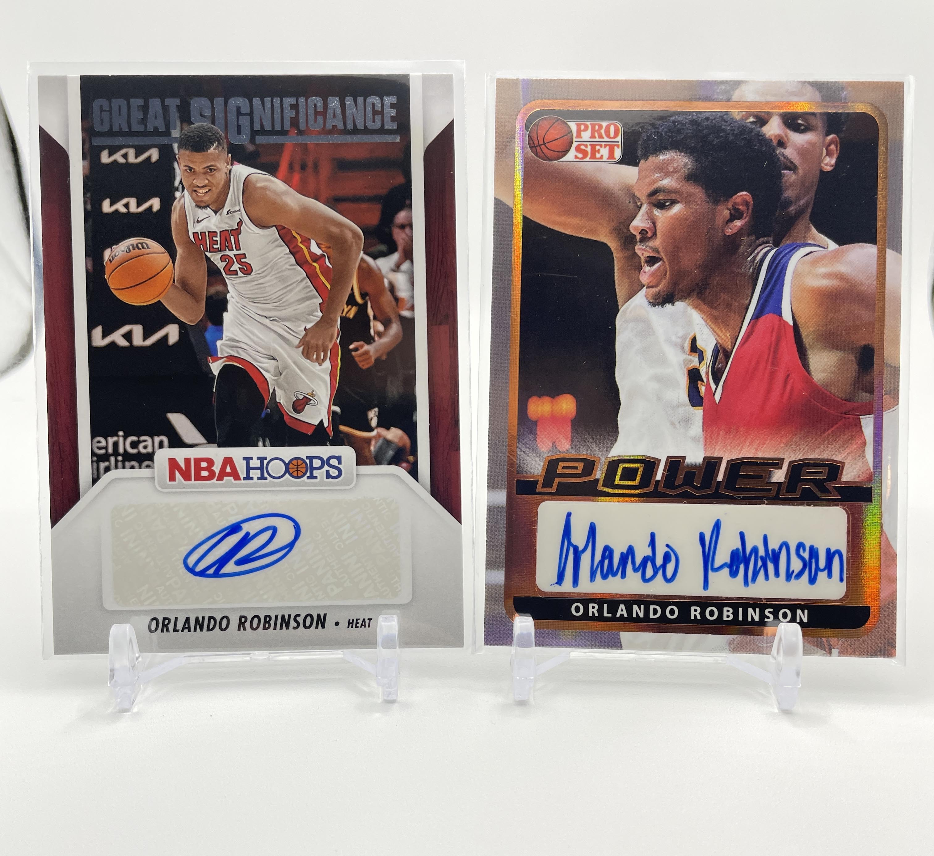 2024-25 Panini NBA Hoops Orlando Robinson Great Significance Auto + Leaf Auto