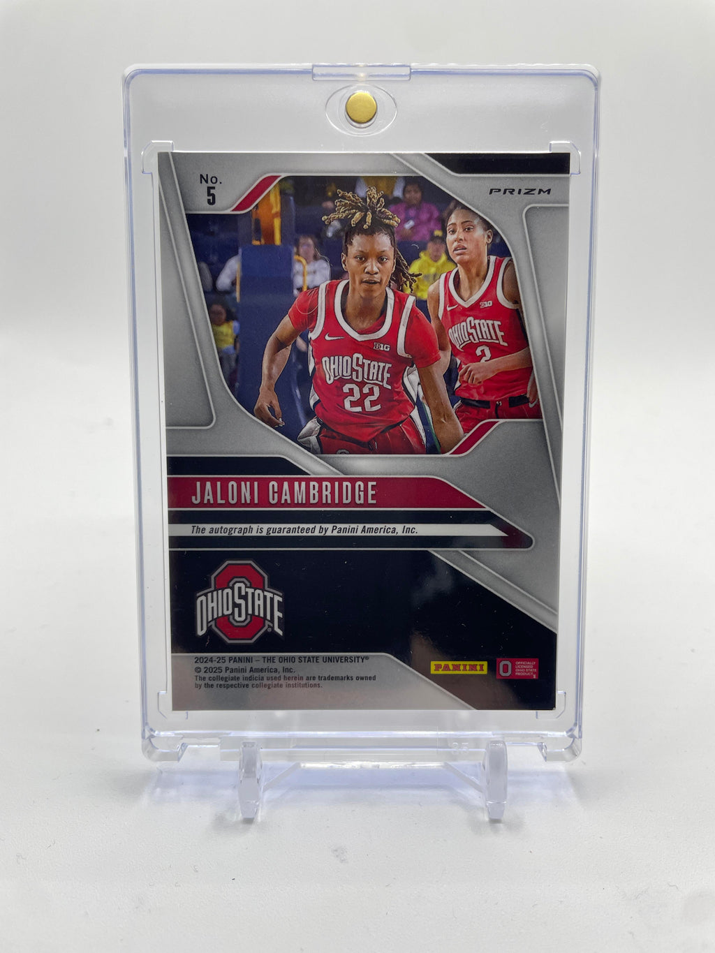 2024-25 Panini NIL Prizm Jaloni Cambridge Silver Prizm SP Auto Ohio State