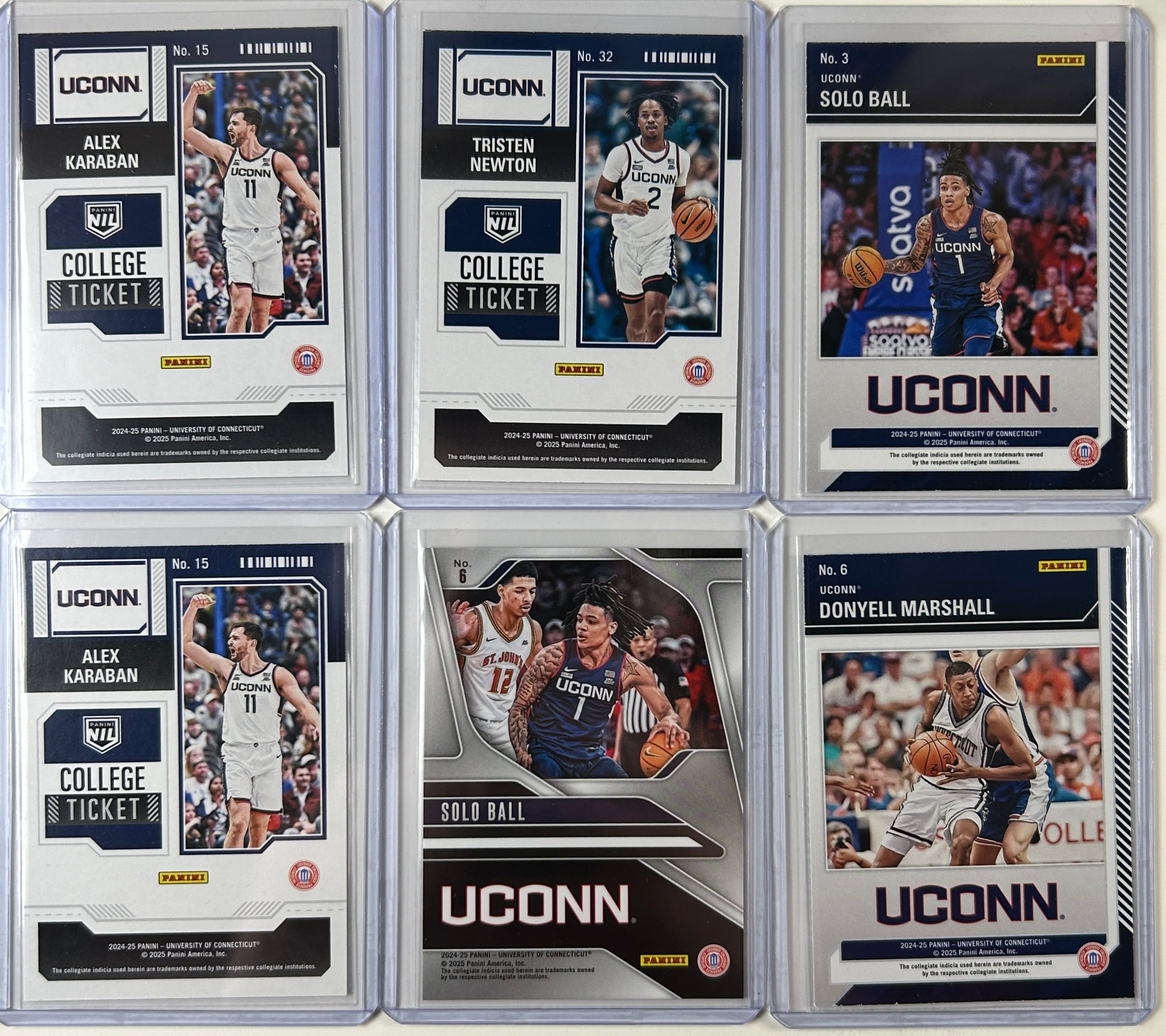 2024-25 Panini NIL Uconn SP Set (x6)