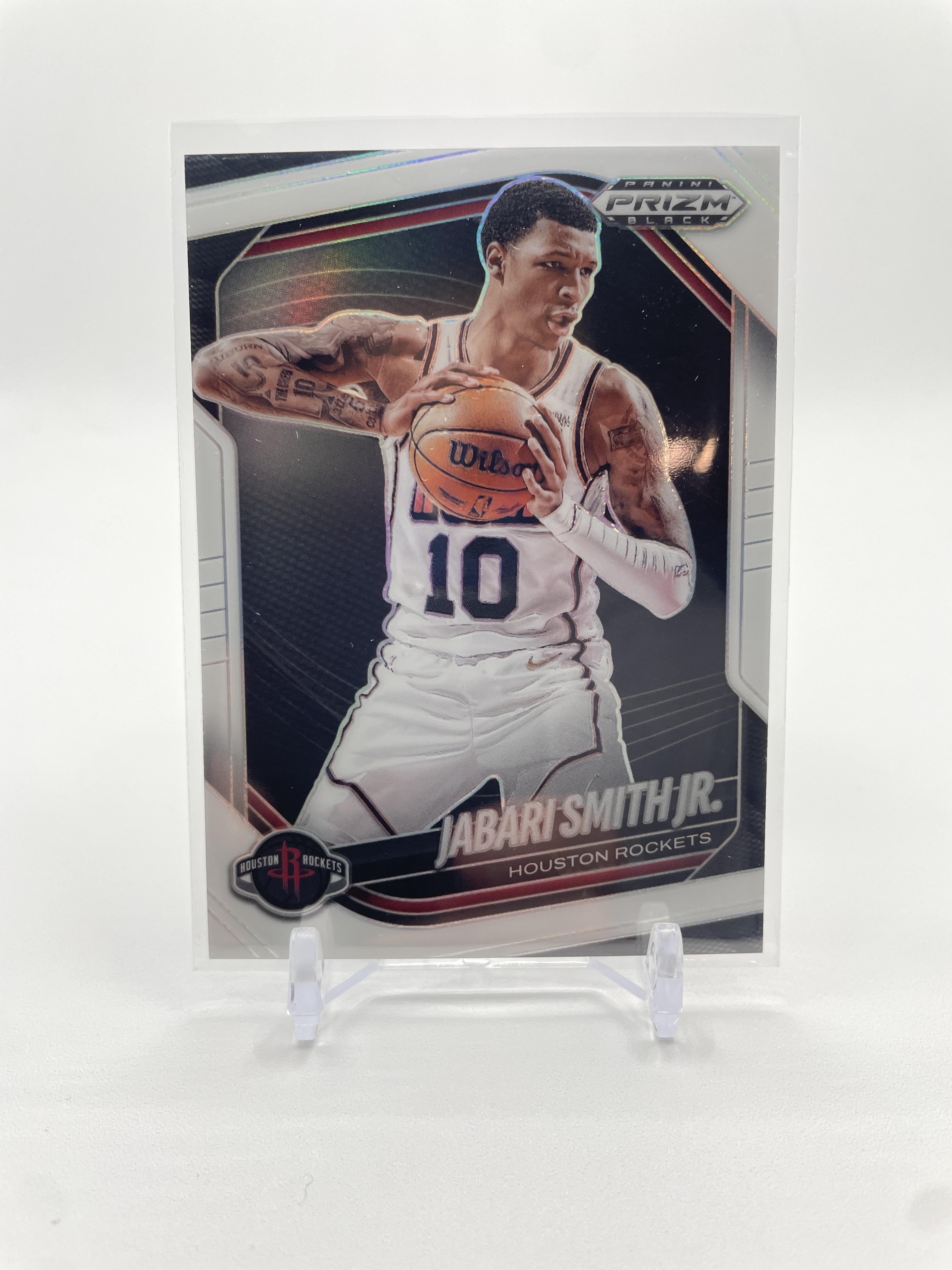 2024-25 Panini Prizm Black Jabari Smith Jr. Blue Prizm /199 + White Prizm /175