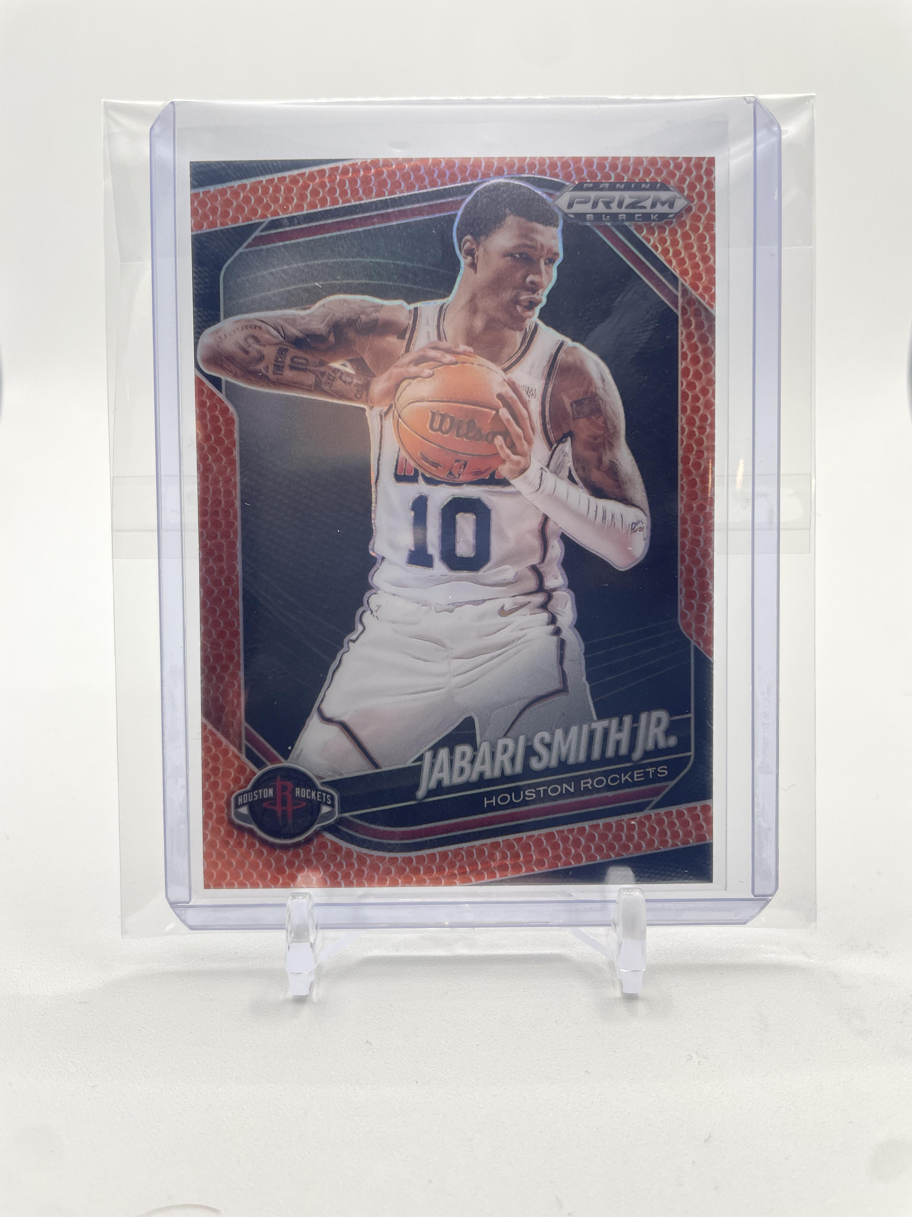 2024-25 Panini Prizm Black Jabari Smith Jr. Orange Ball Prizm /225